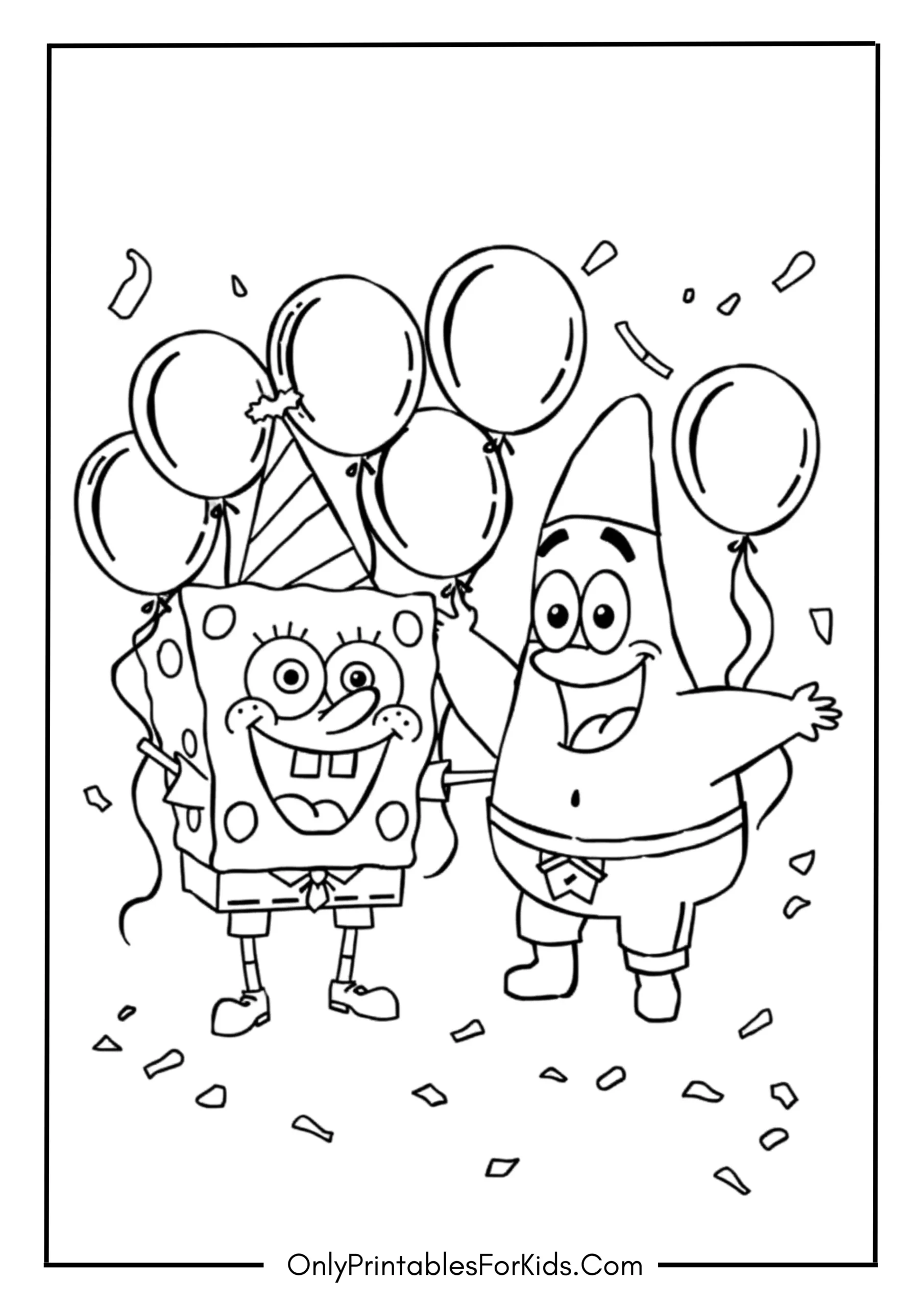 SpongeBob And Patrick Celebrating A Party 