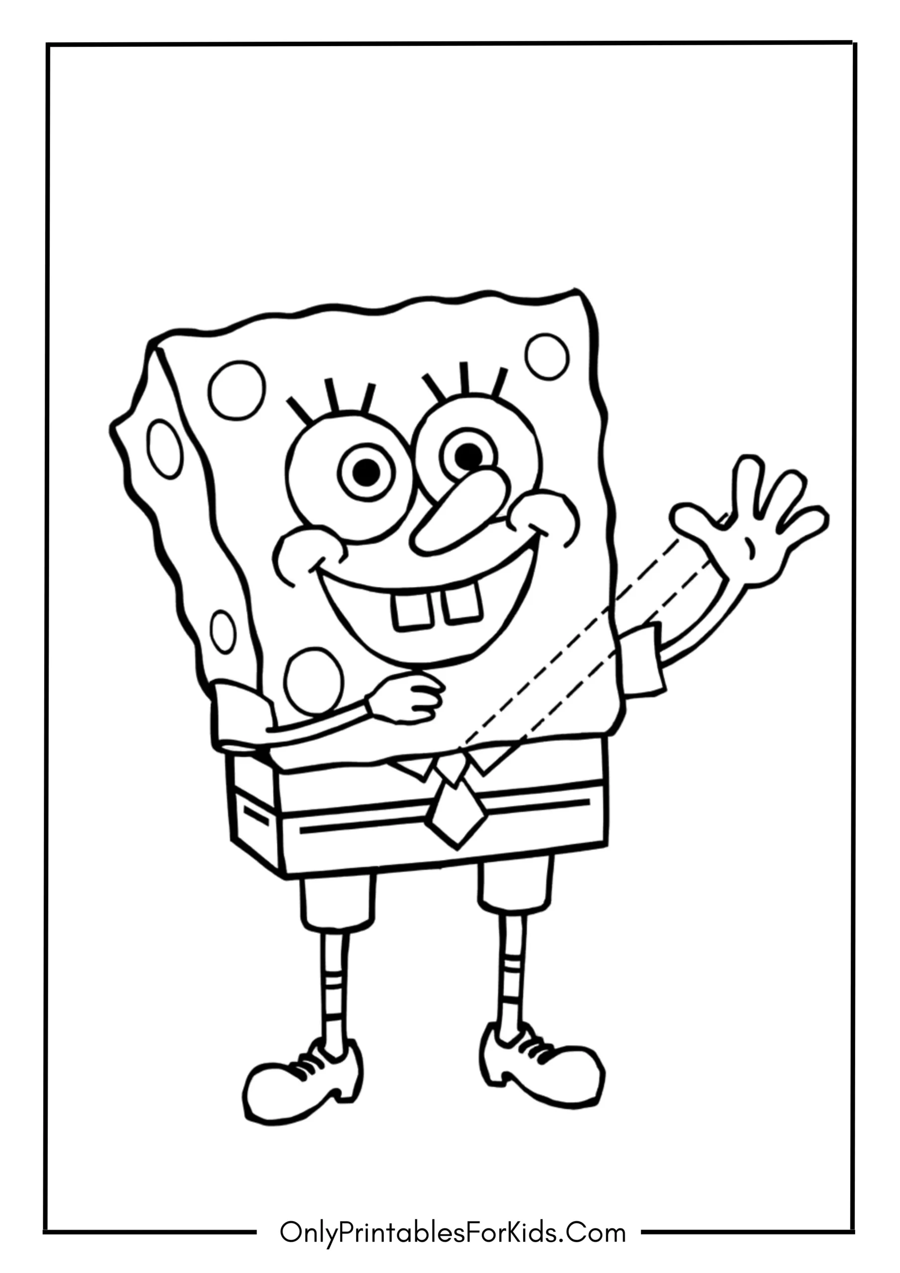 SpongeBob Creating A Rainbow With His Hands 