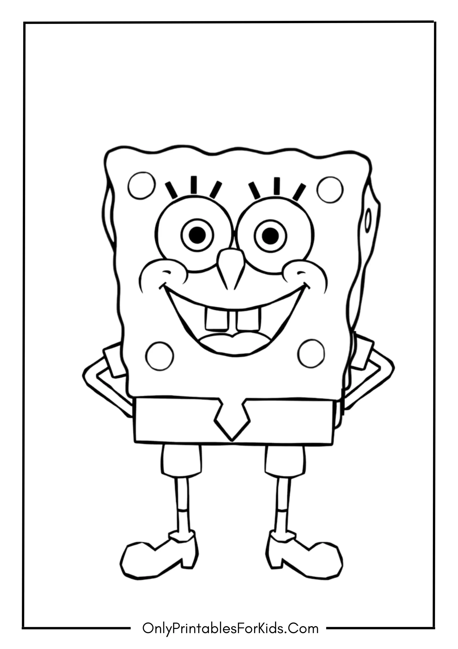 SpongeBob SquarePants Easy Outline For Coloring