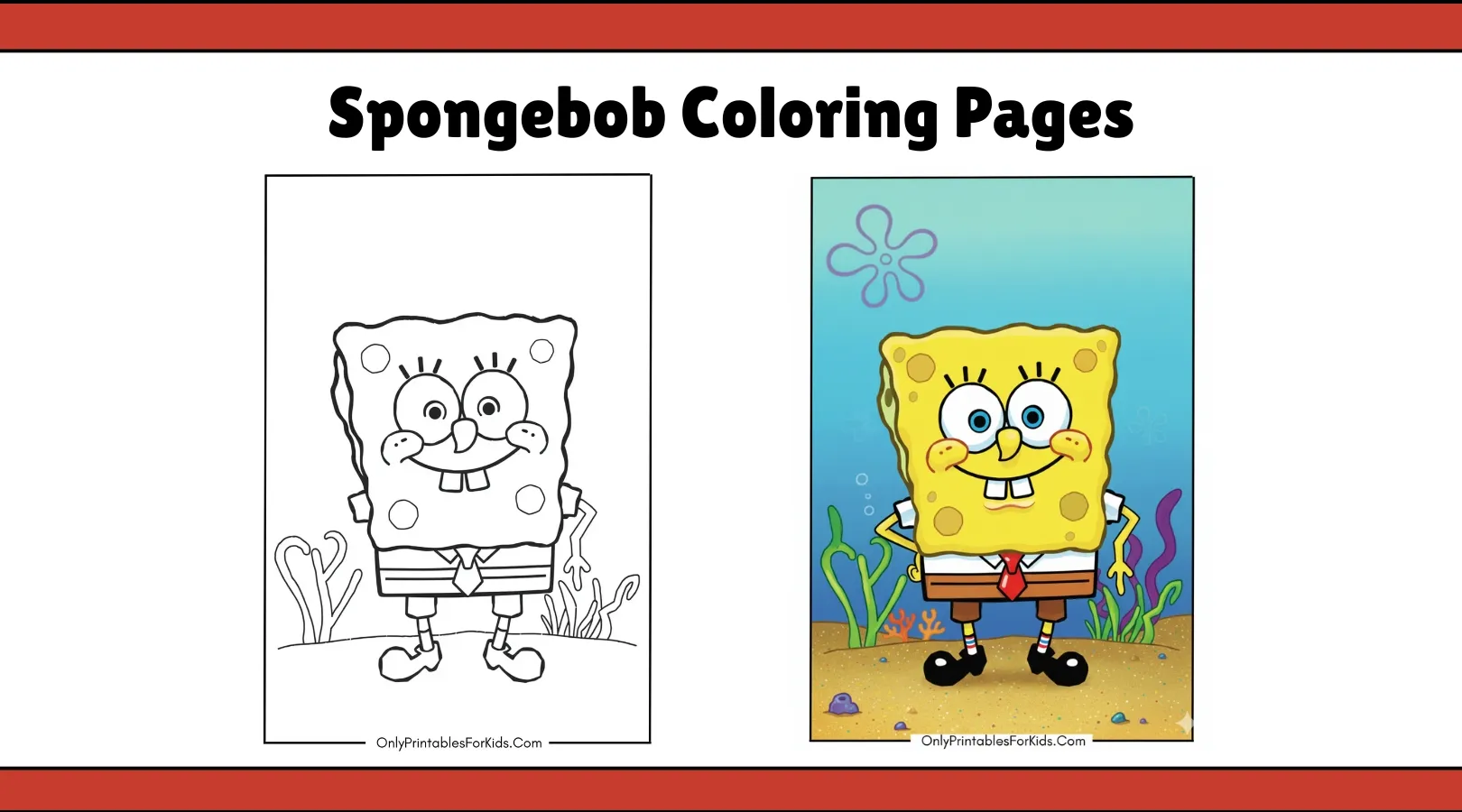 Cute & Funny Spongebob Coloring Pages to Print