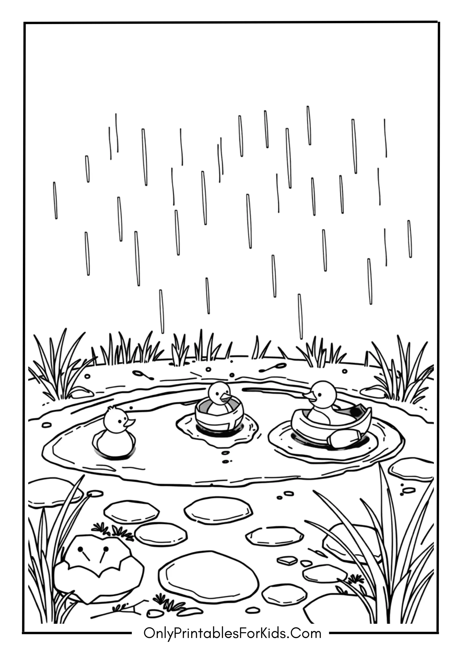 Toys Floating in Puddles