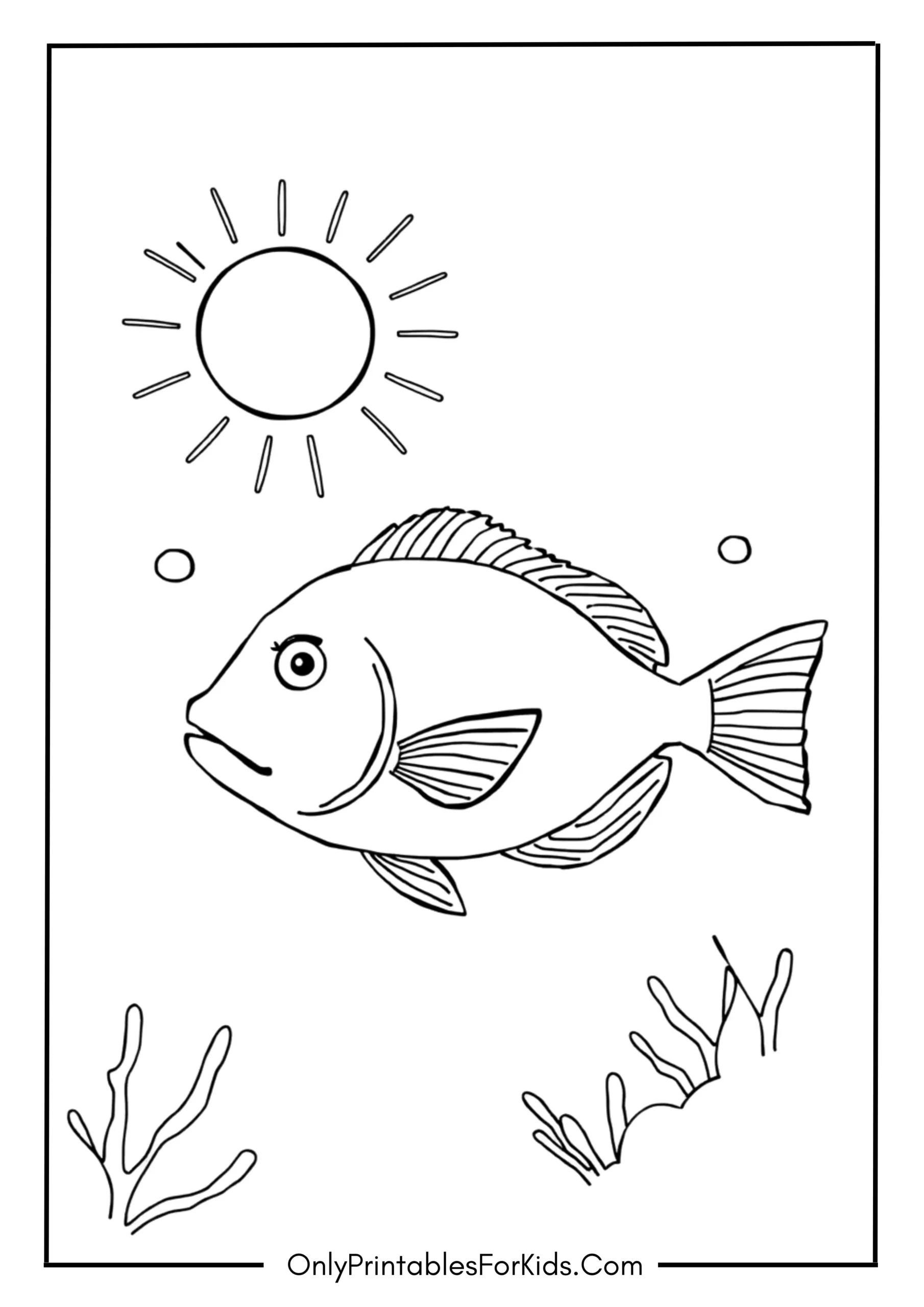 Tropical Fish Enjoying Sunlit Waters