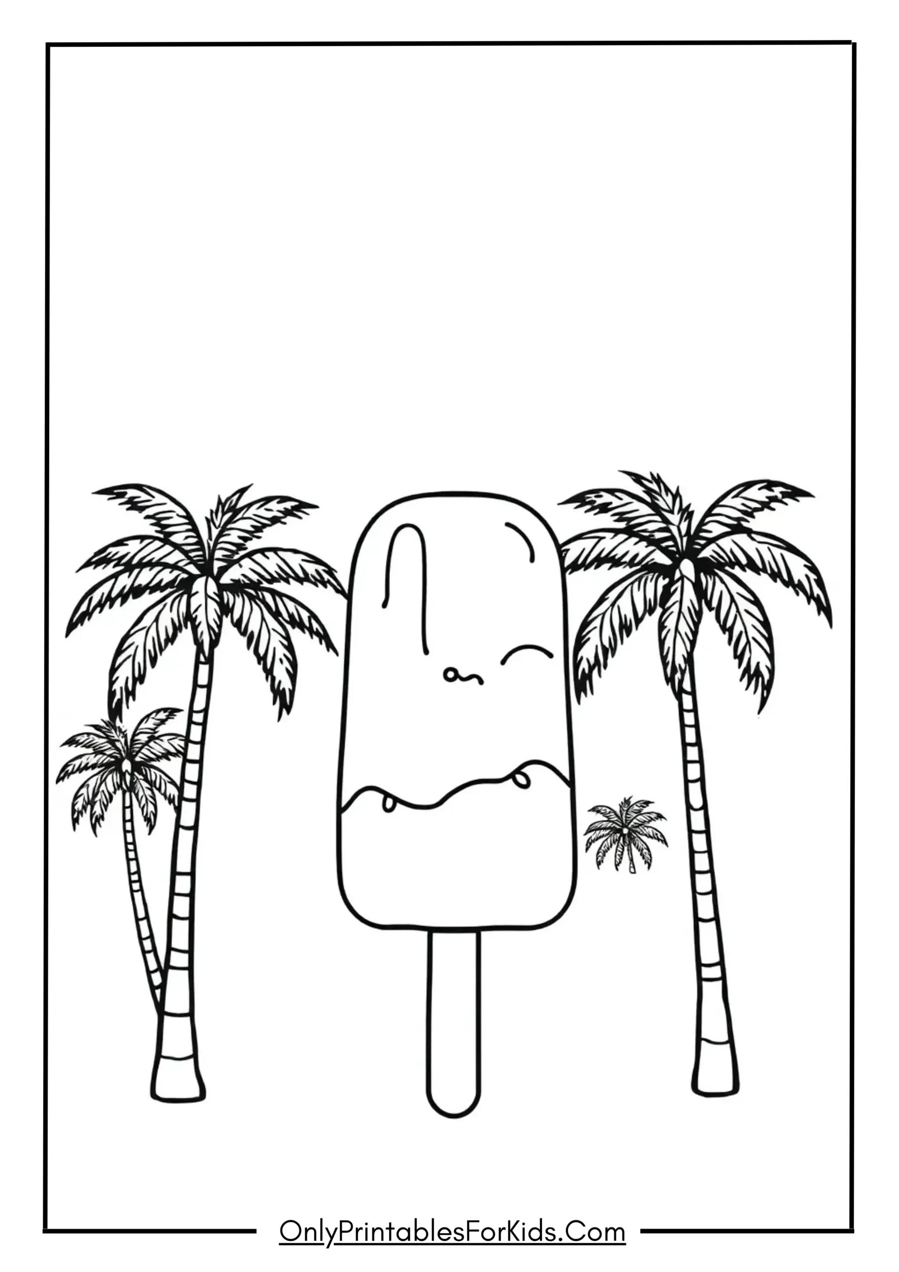 Tropical Popsicle with Palm Trees