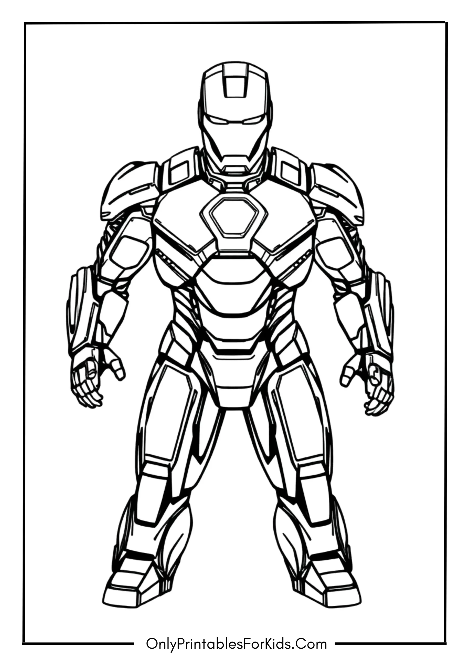 Adult Iron Man Coloring Page