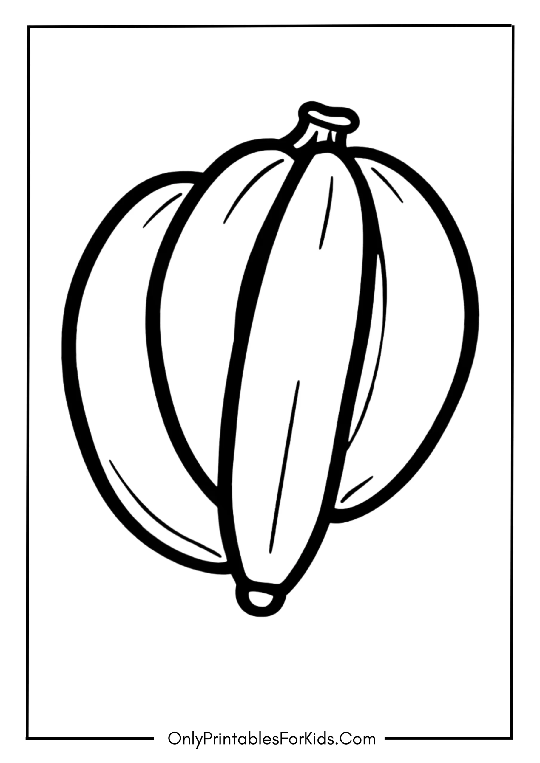 Banana Coloring Page
