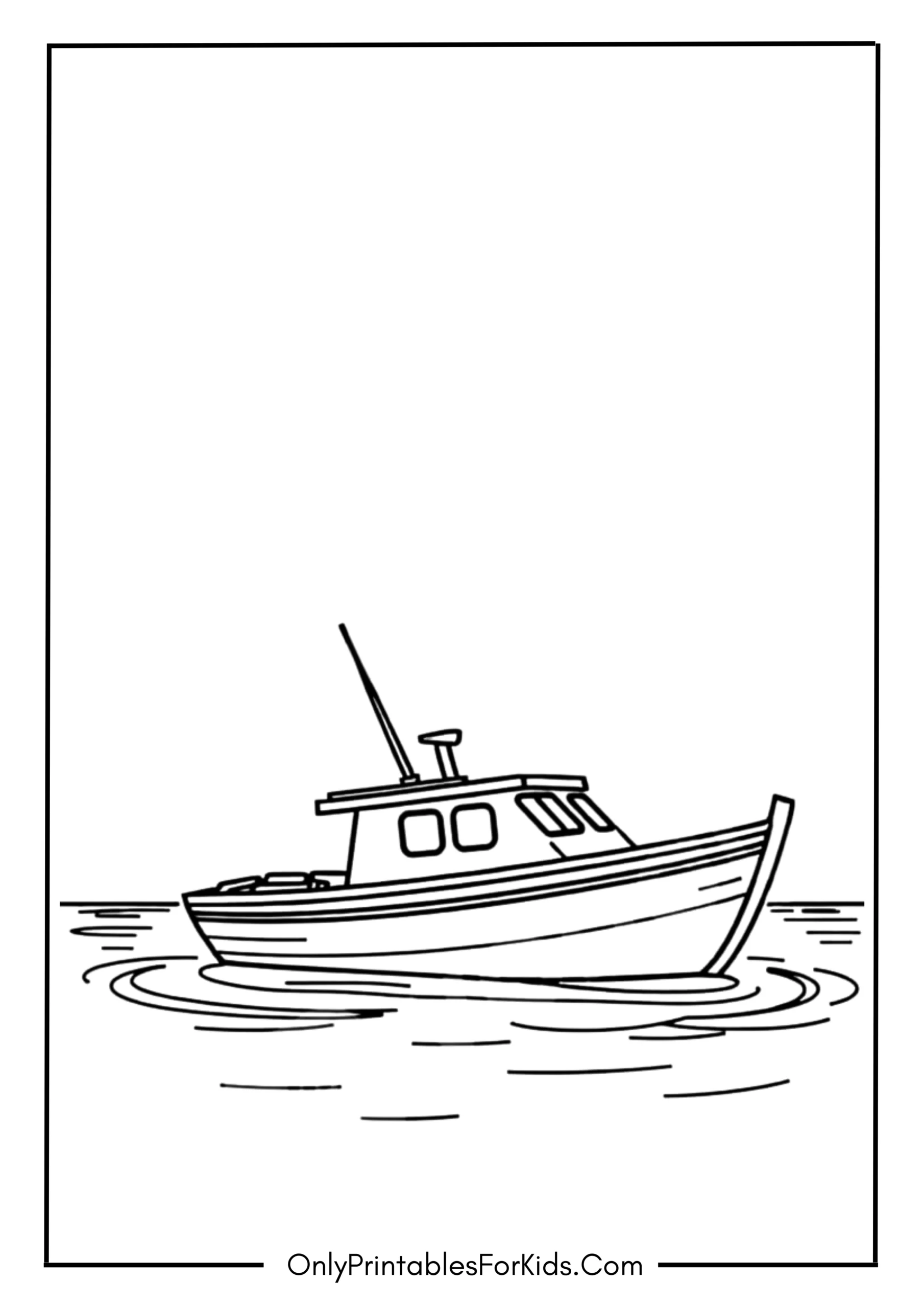 Boat Coloring Page