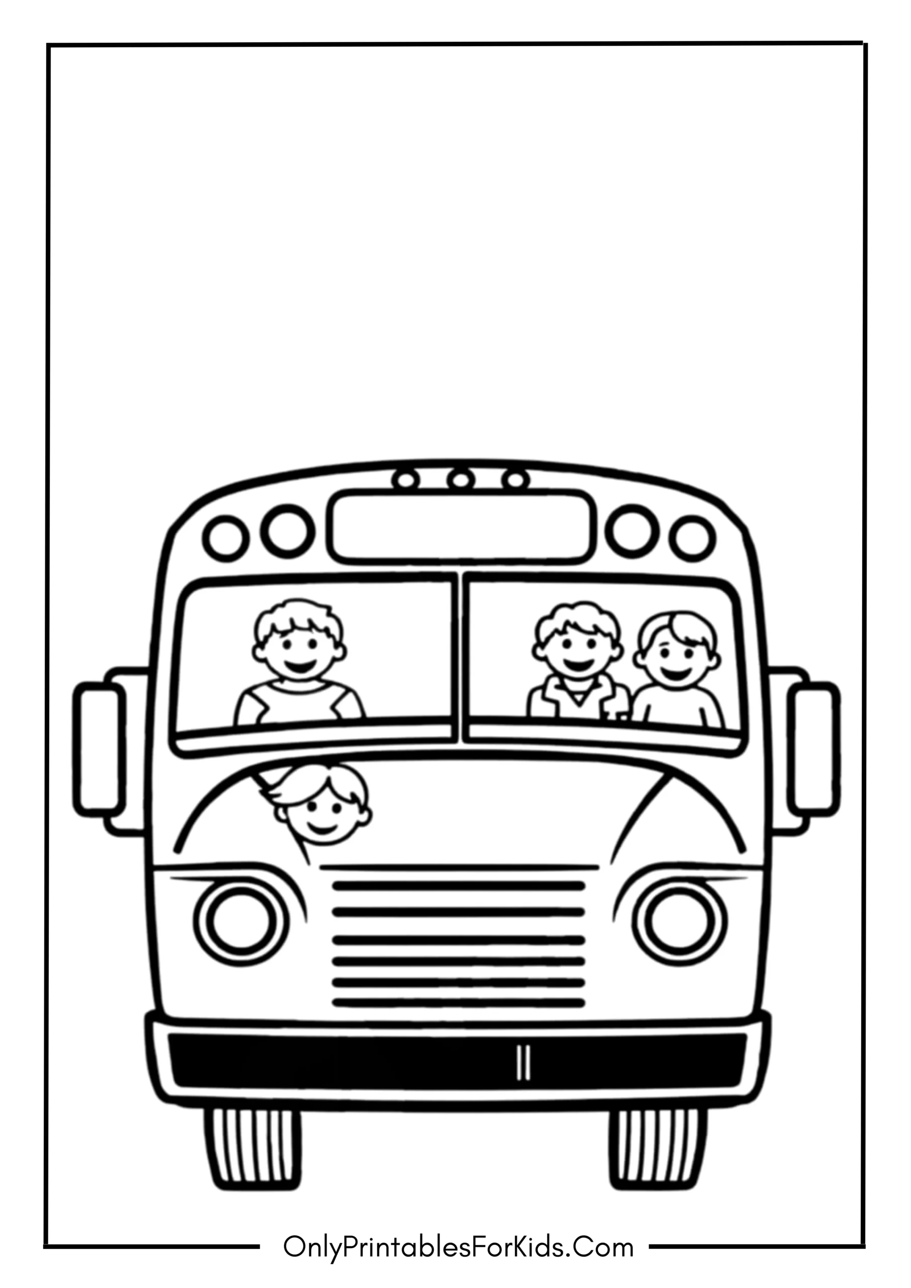 Bus Coloring Page