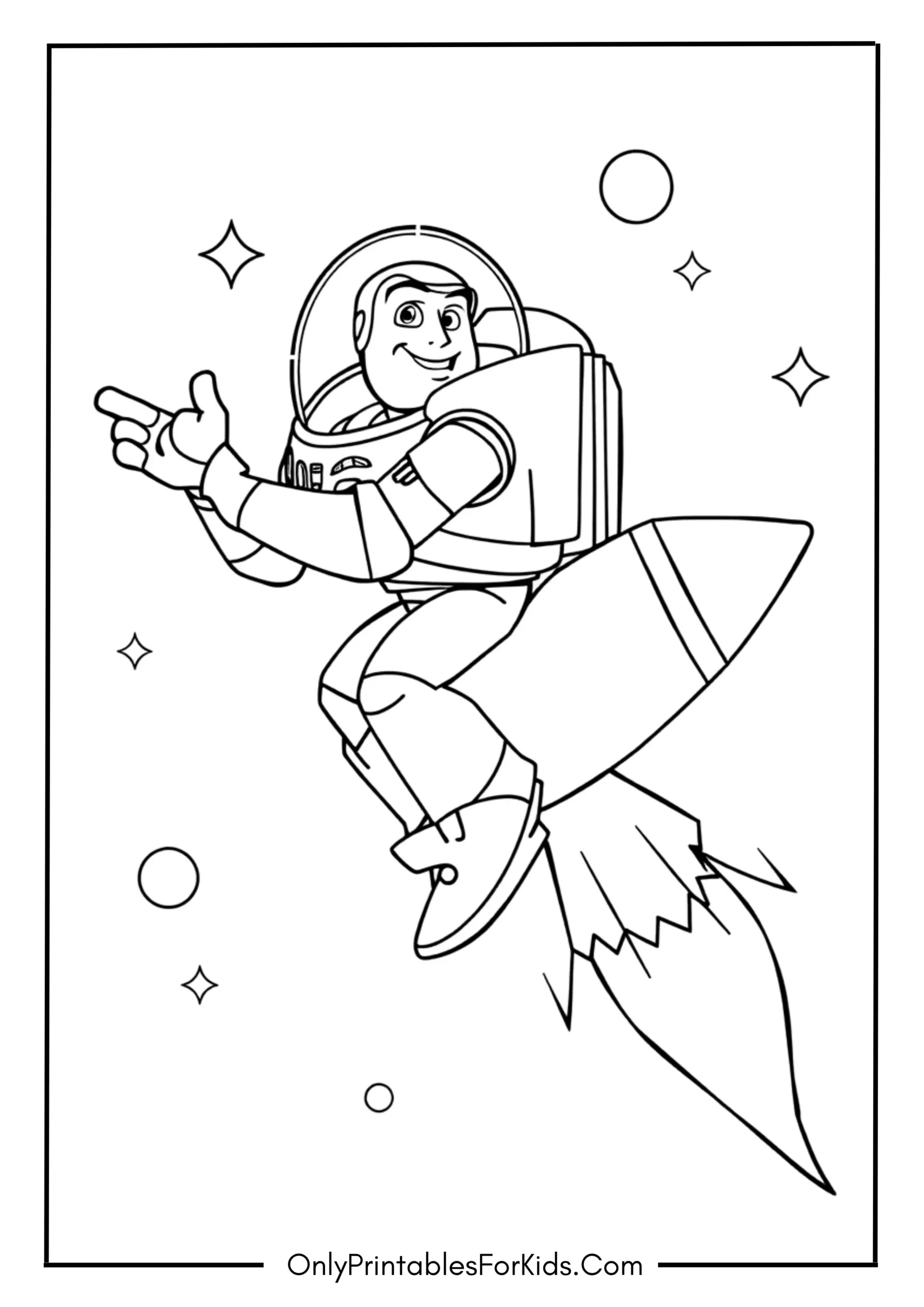 Buzz Riding a Rocket