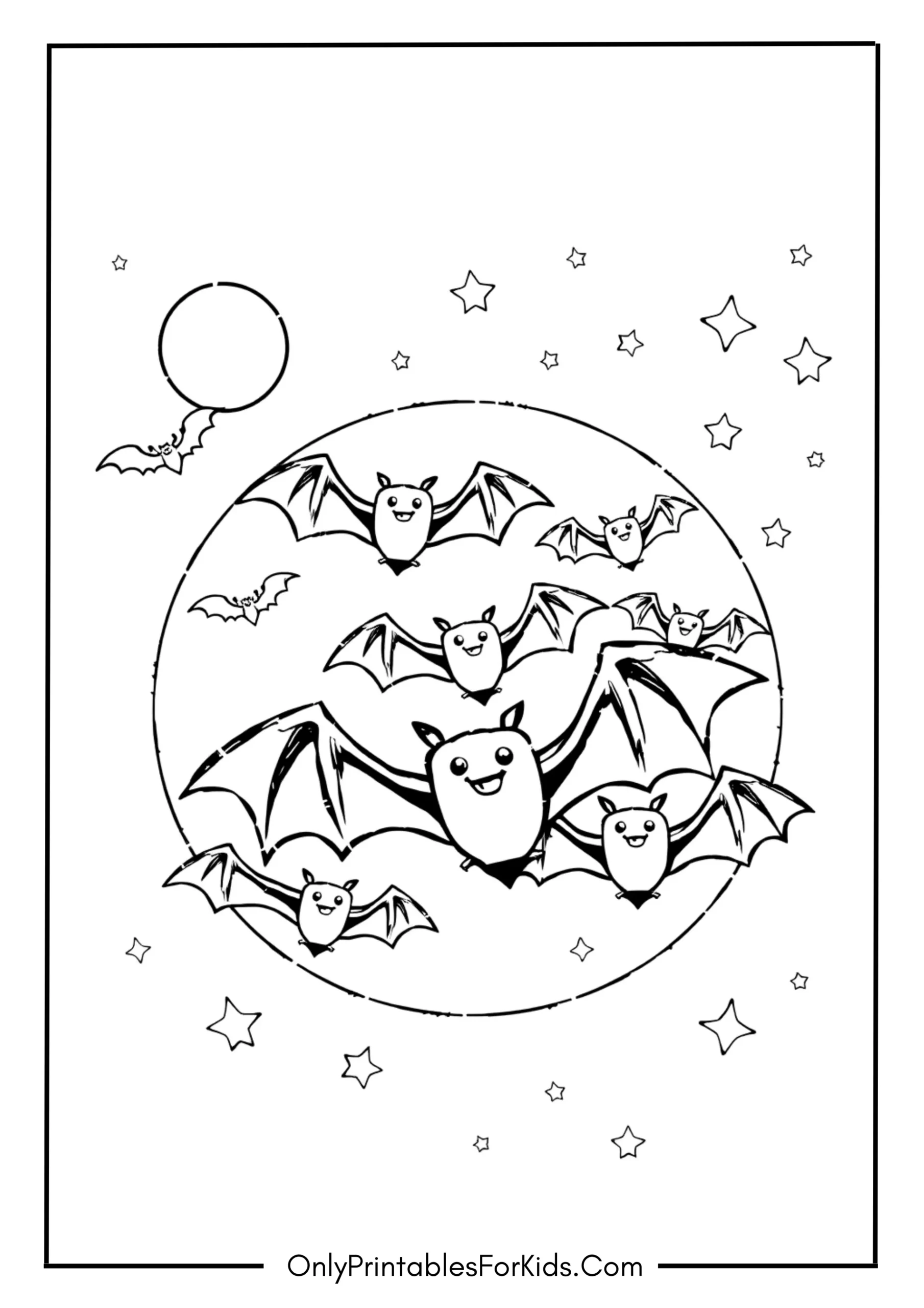 Cute Bats Flying Around