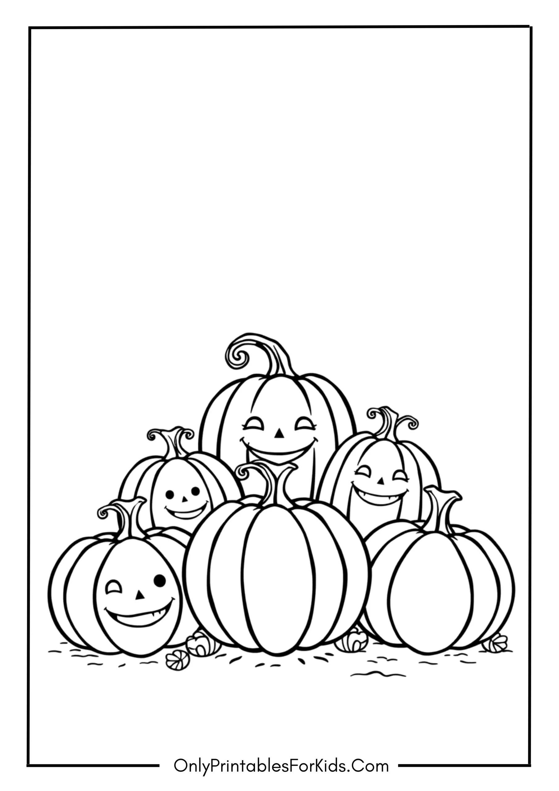 Cute Pumpkins Coloring Page