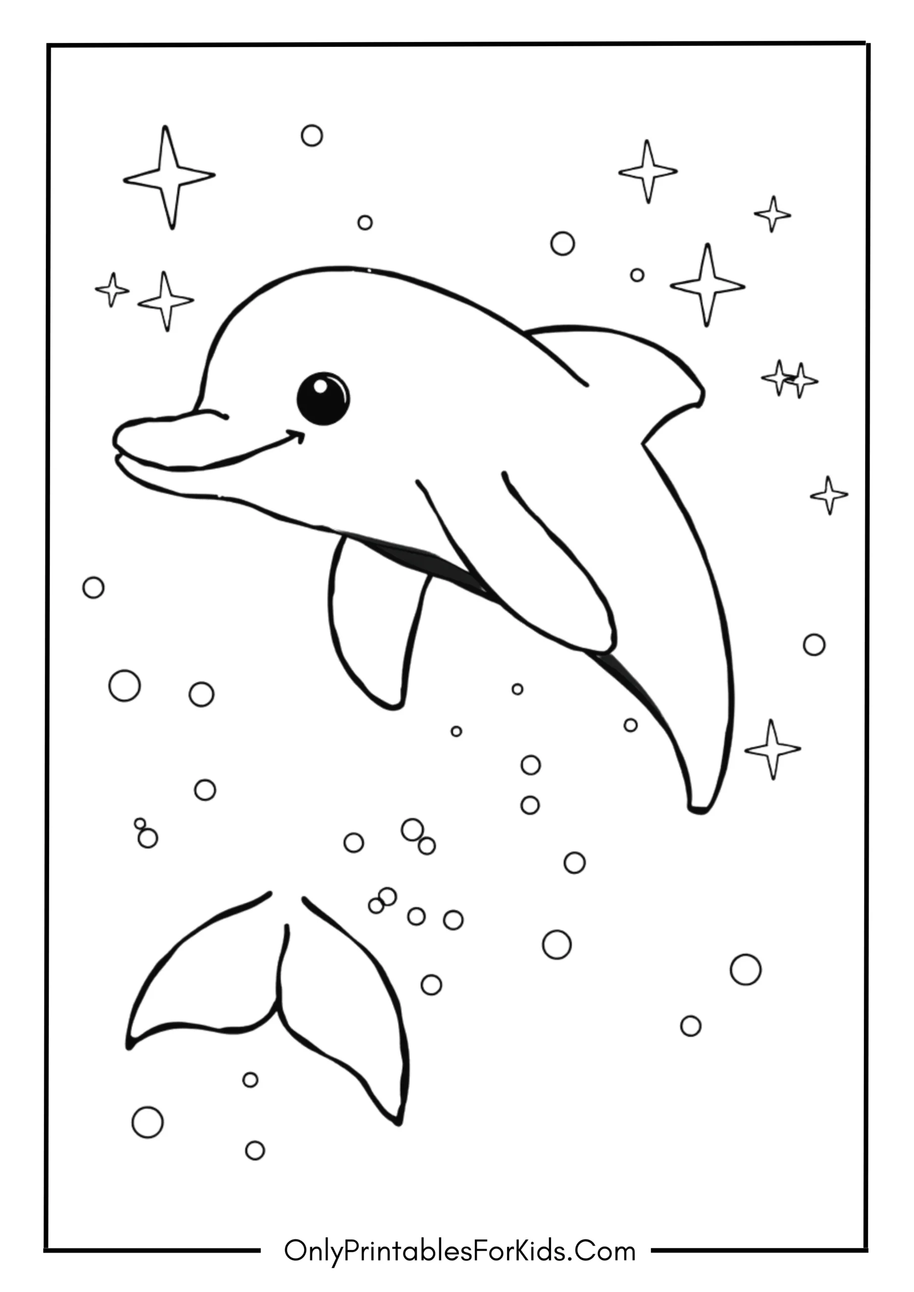 Dolphin Playing in a Sea of Glitter