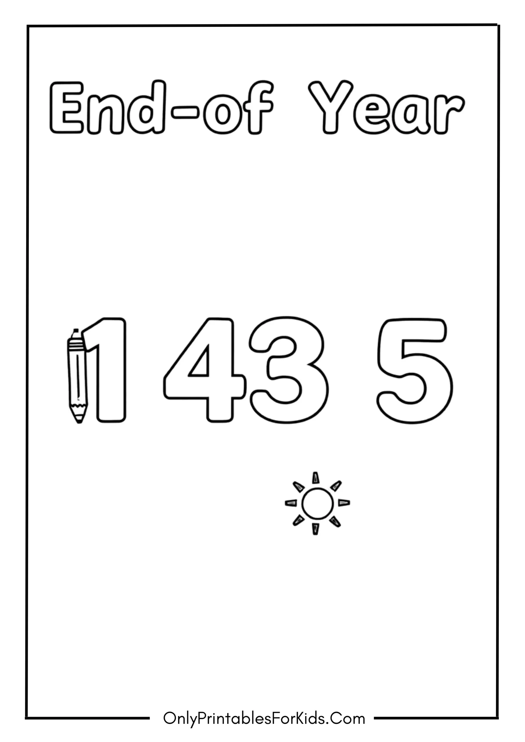 End-of-Year Countdown Sheet