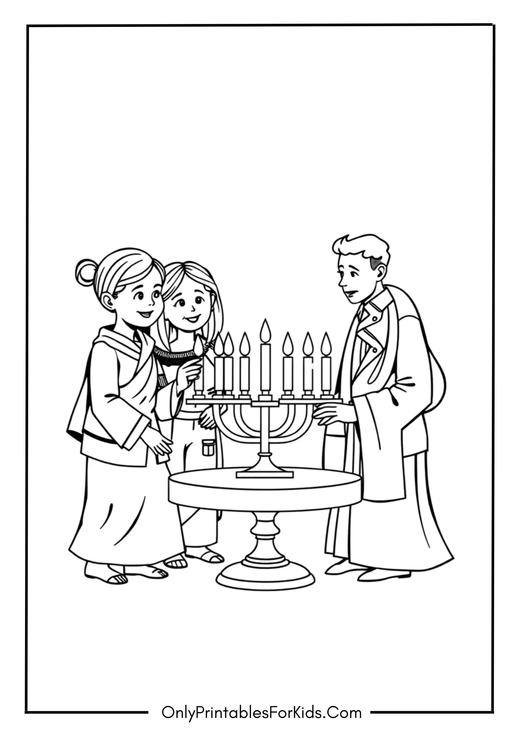Family Lighting Menorah