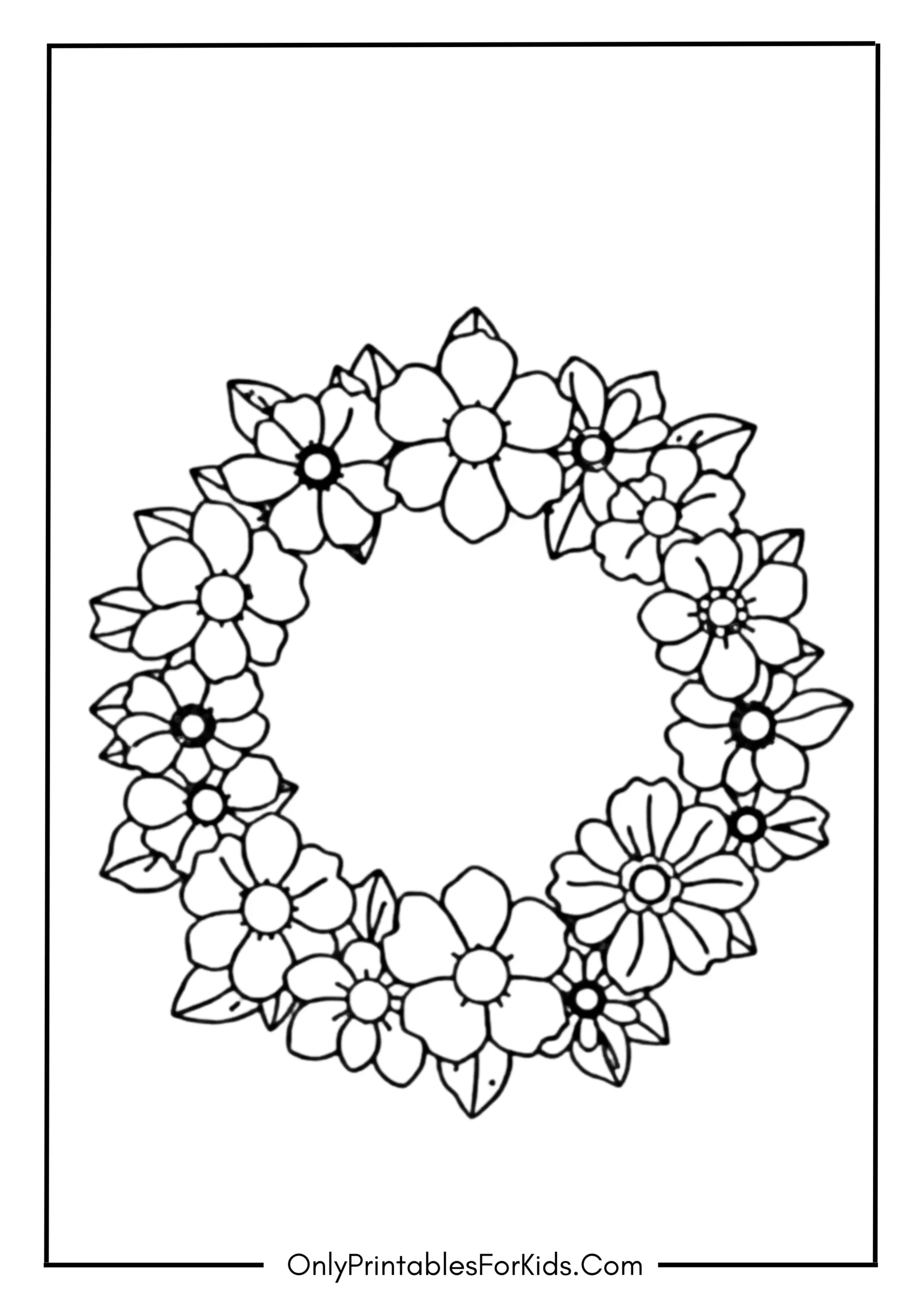 Flower Wreath Circle