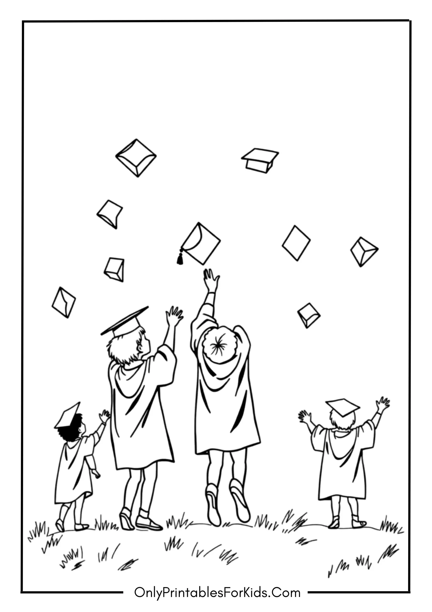 Graduation Caps Toss