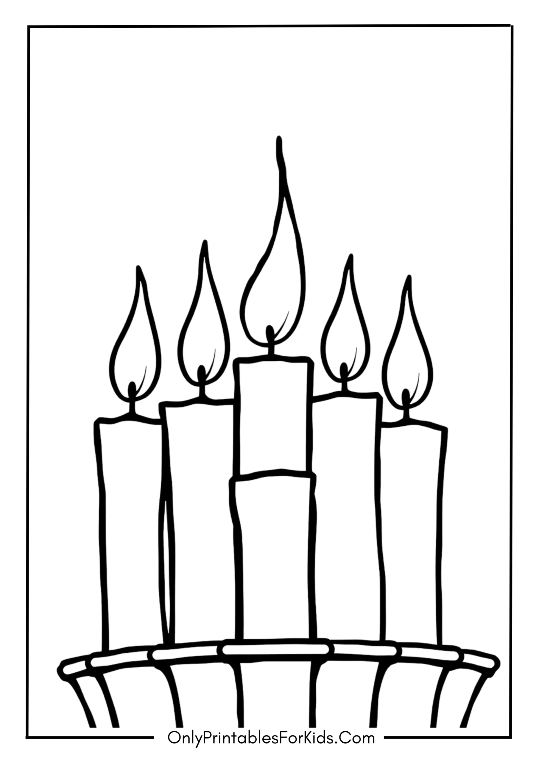 Hanukkah Candles and Flames