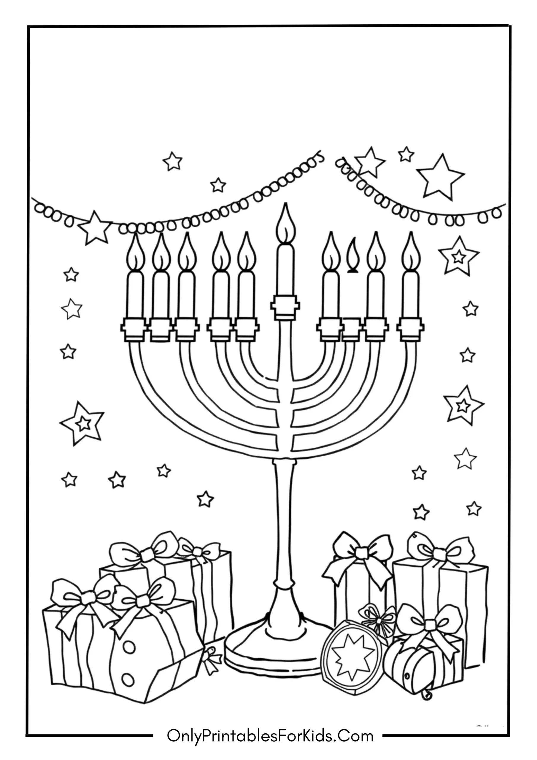 Hanukkah Celebration Scene