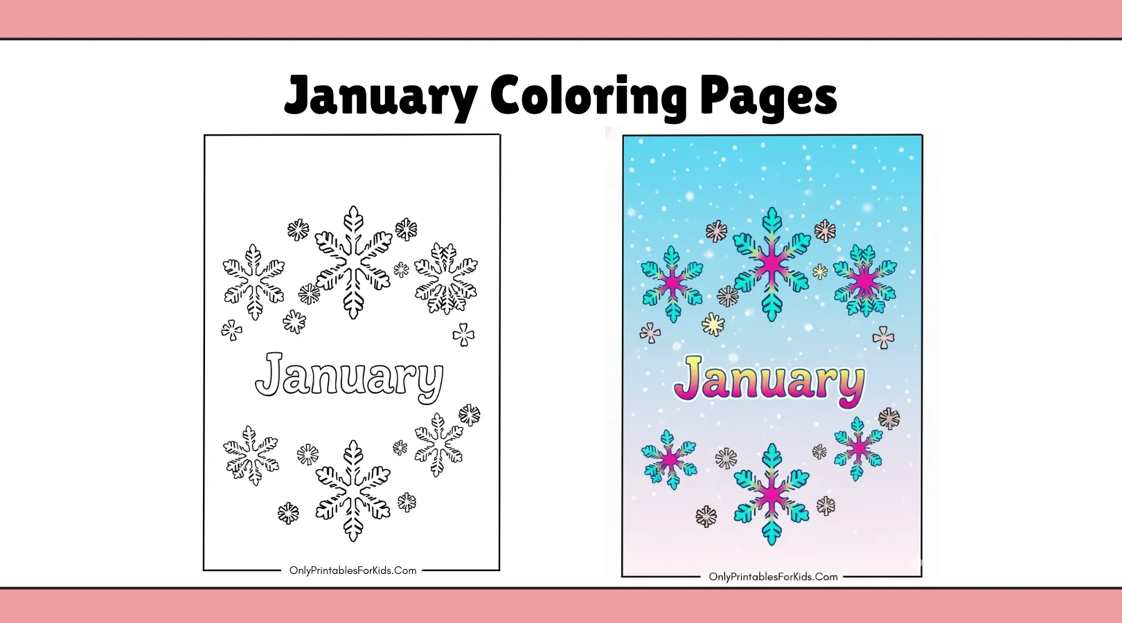Cute January Coloring Pages for Winter Fun