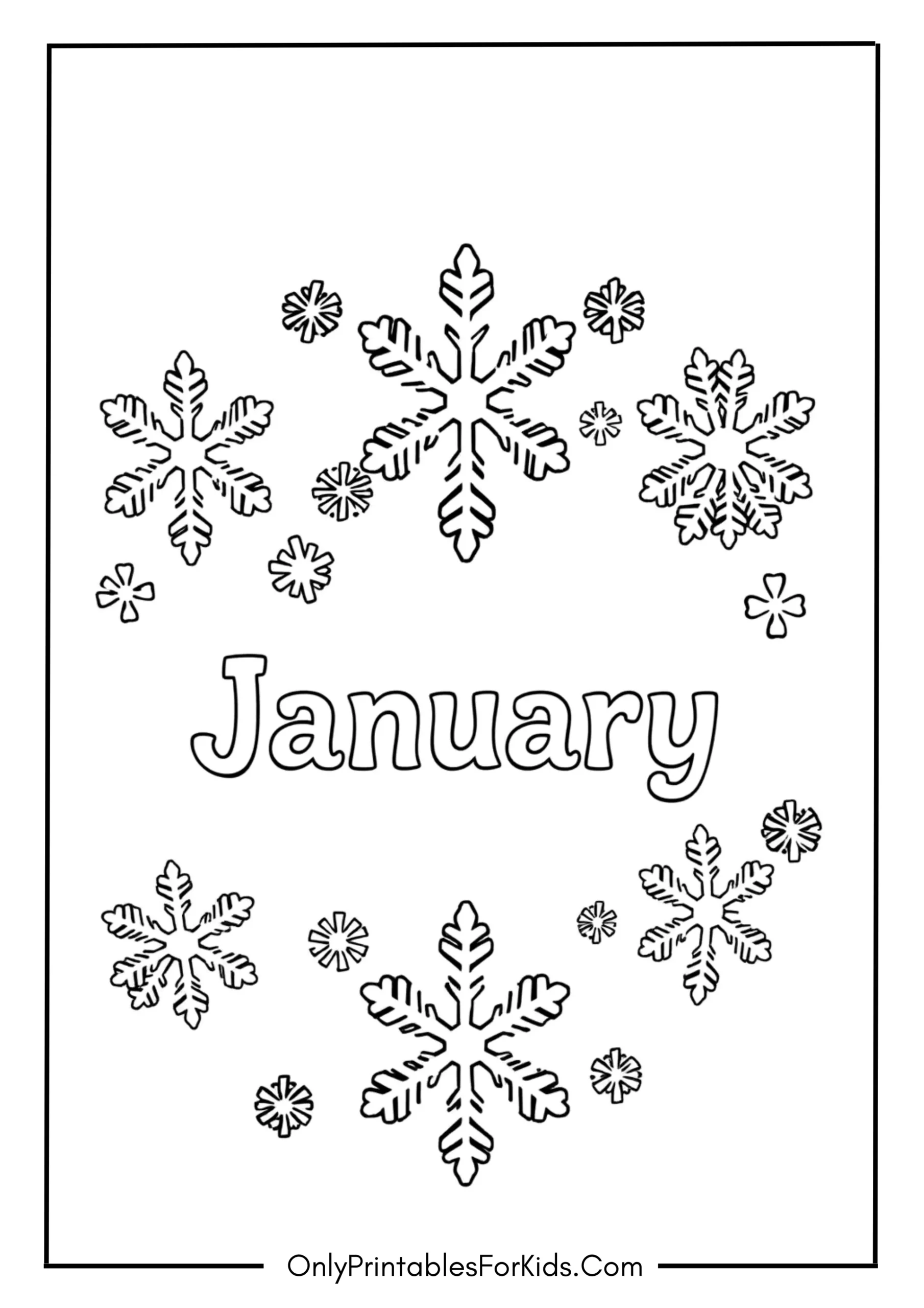 January Snowflakes Banner