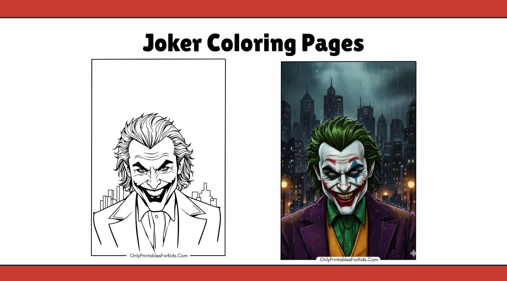 Epic Joker Coloring Pages for Creative Fun and Relaxation