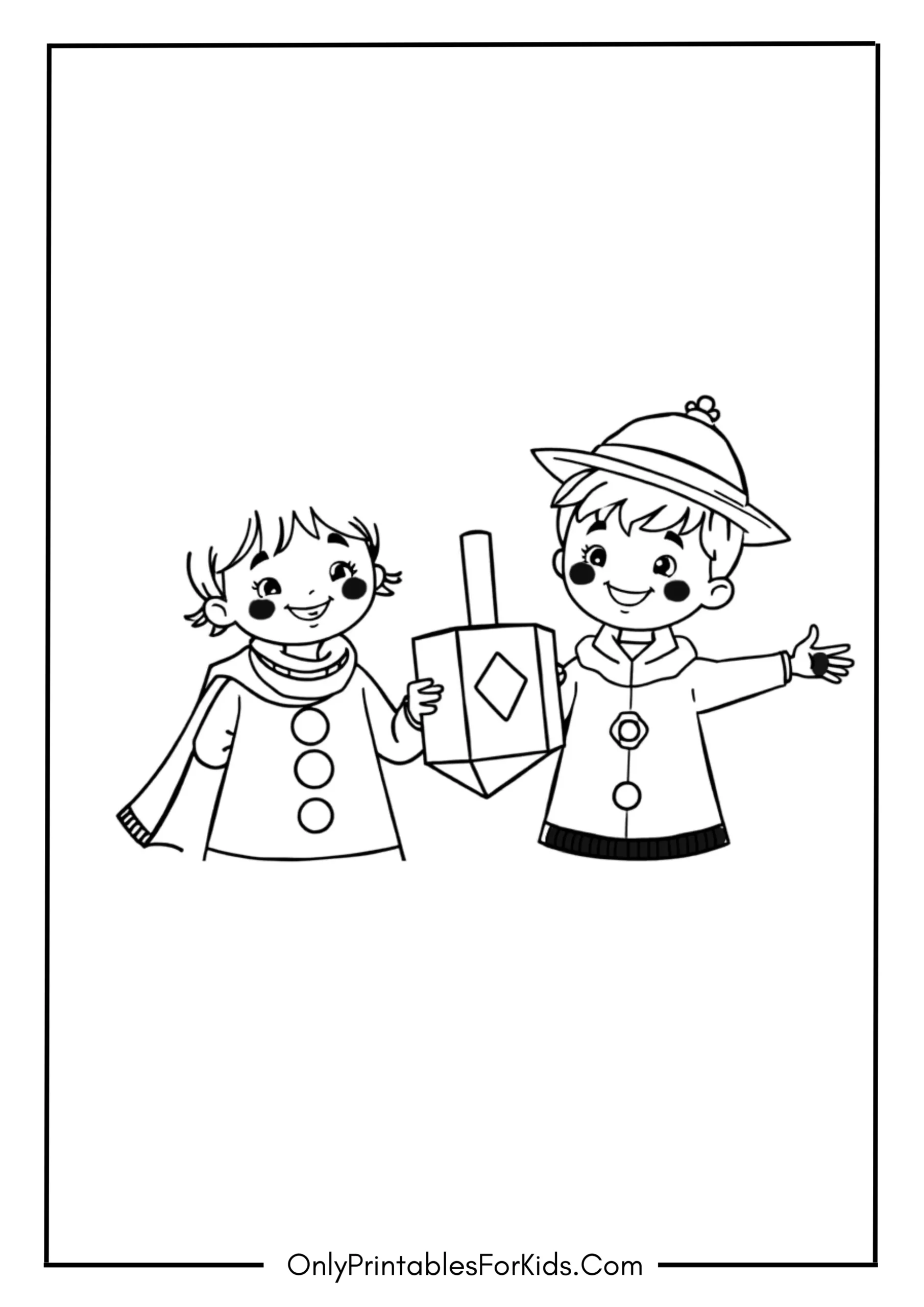 Kids Holding Dreidels