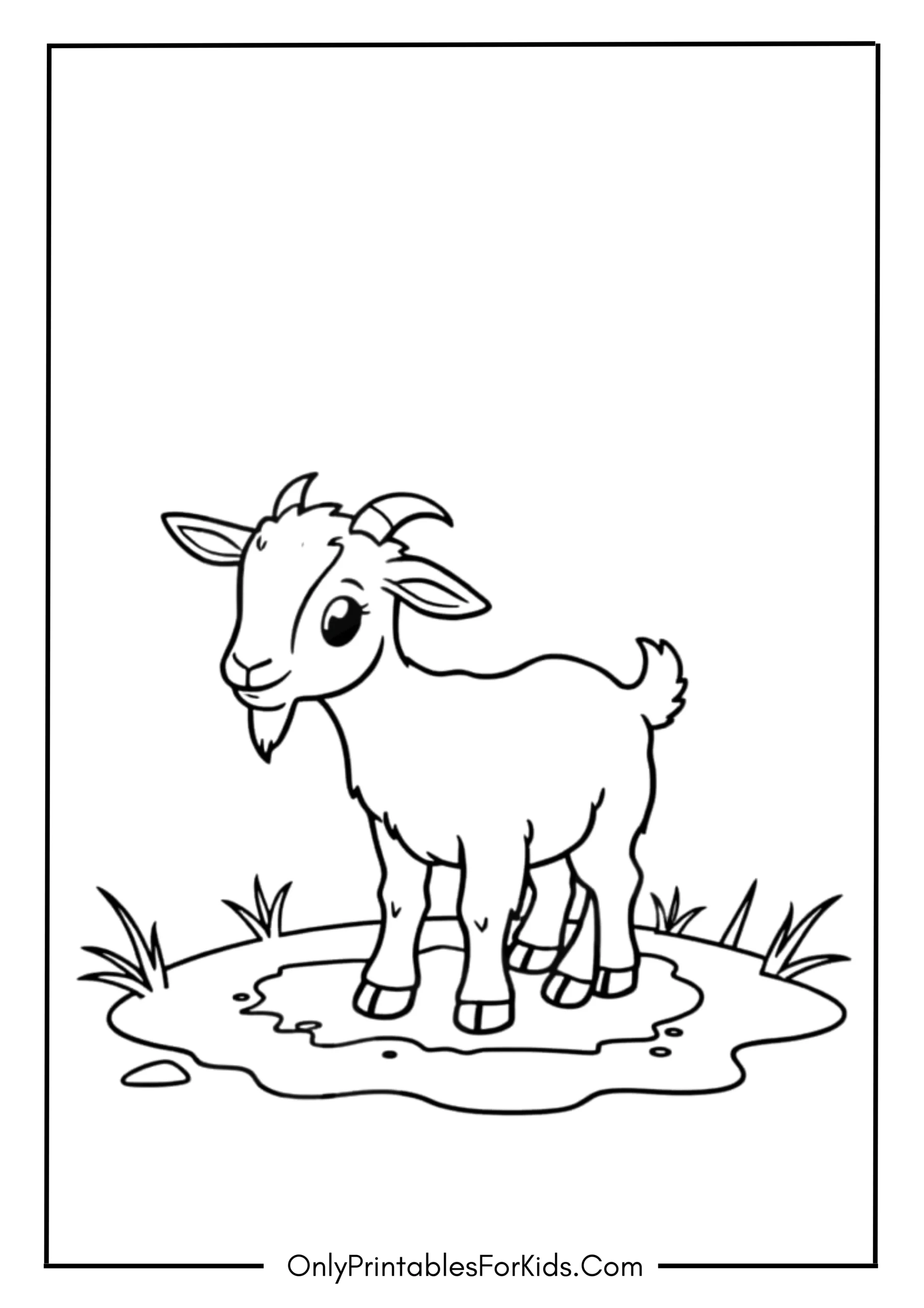 Little Goat Coloring Page