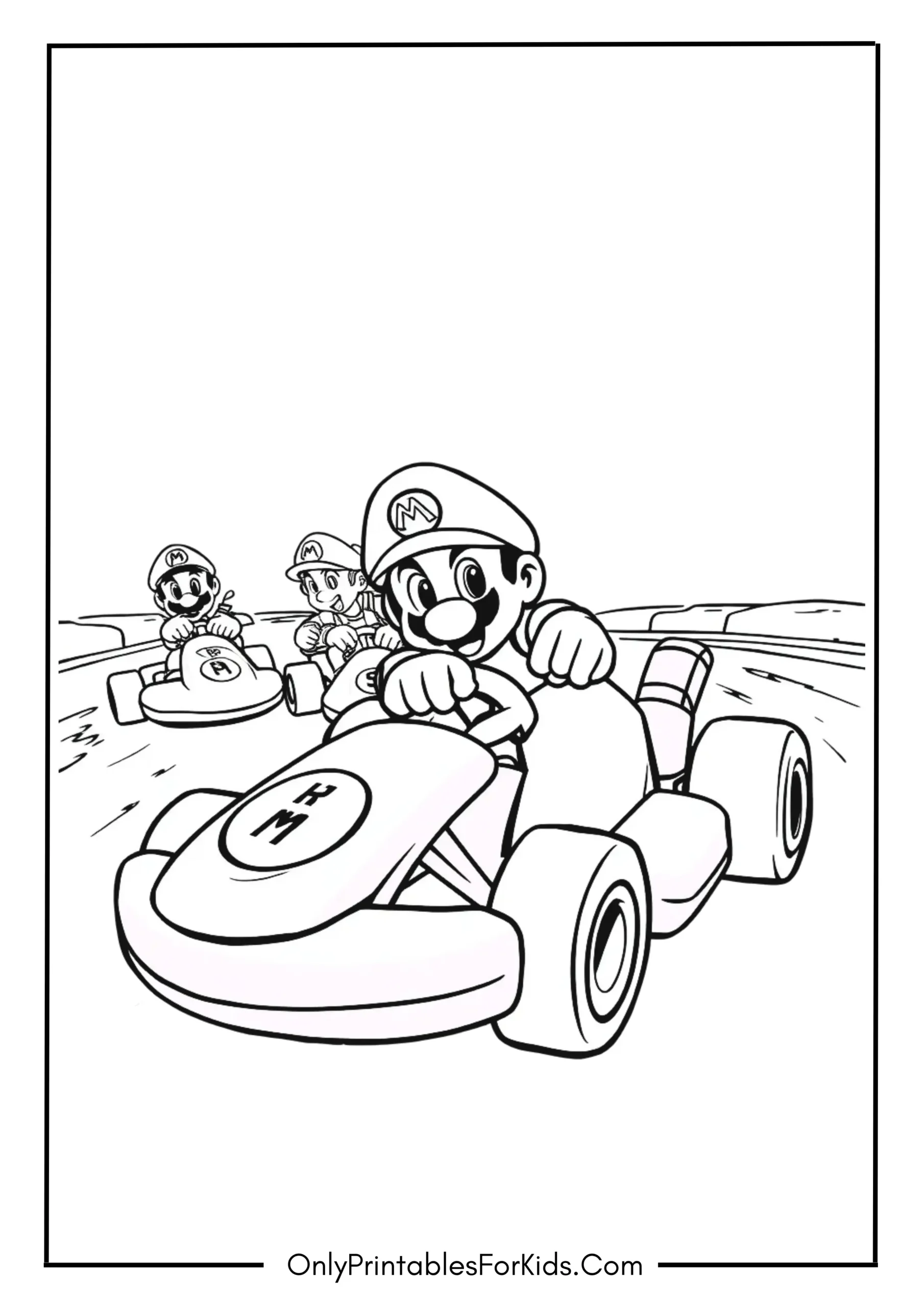 Mario Kart Coloring Page