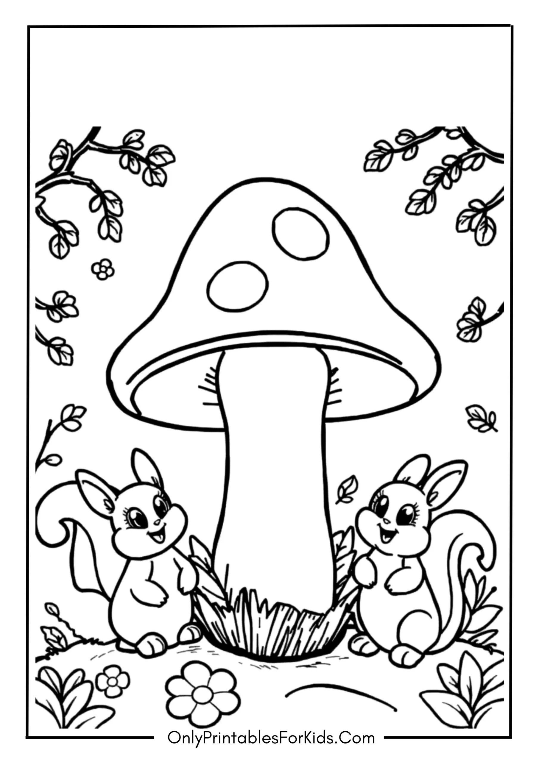 Mario Mushroom Coloring Page