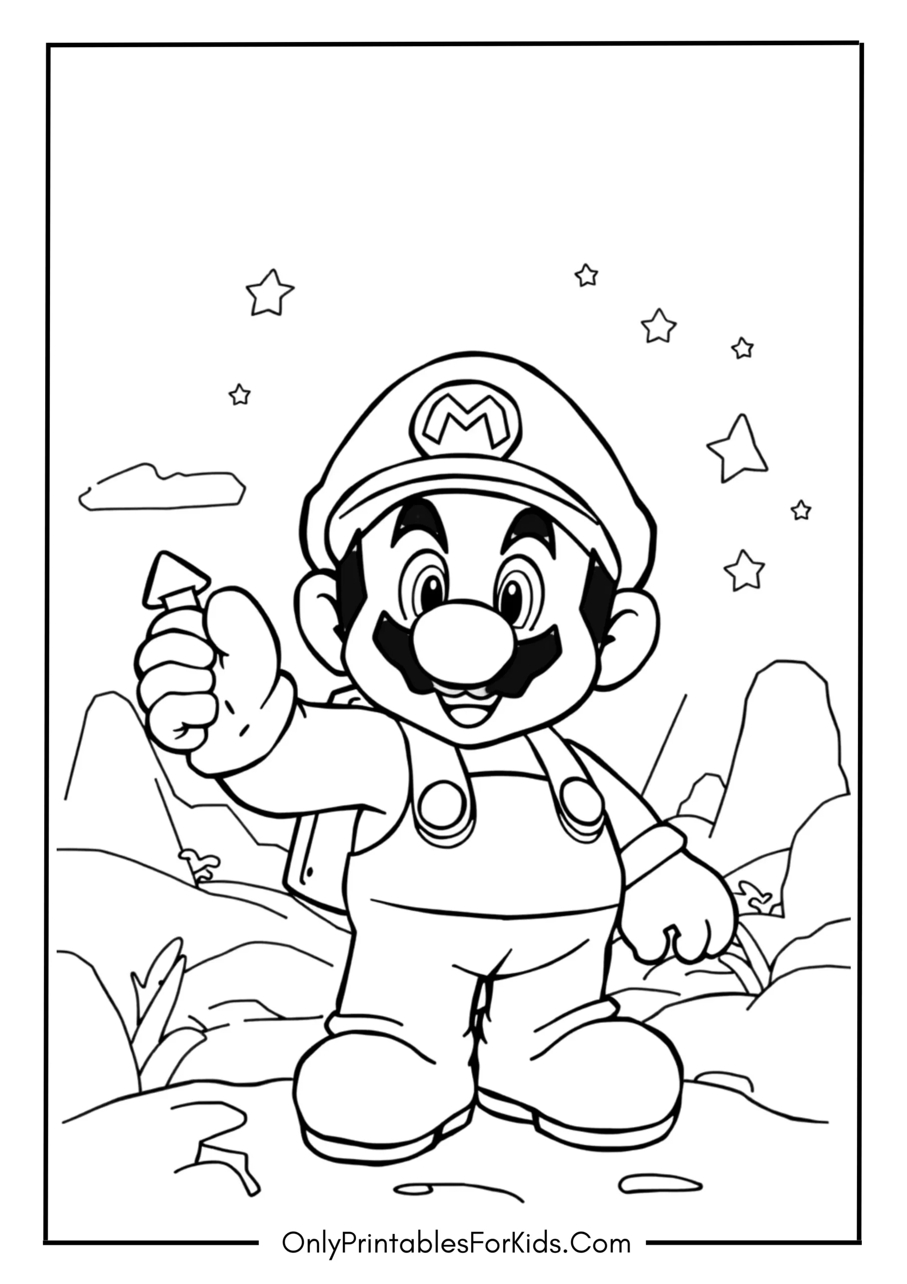Mario Odyssey Coloring Page