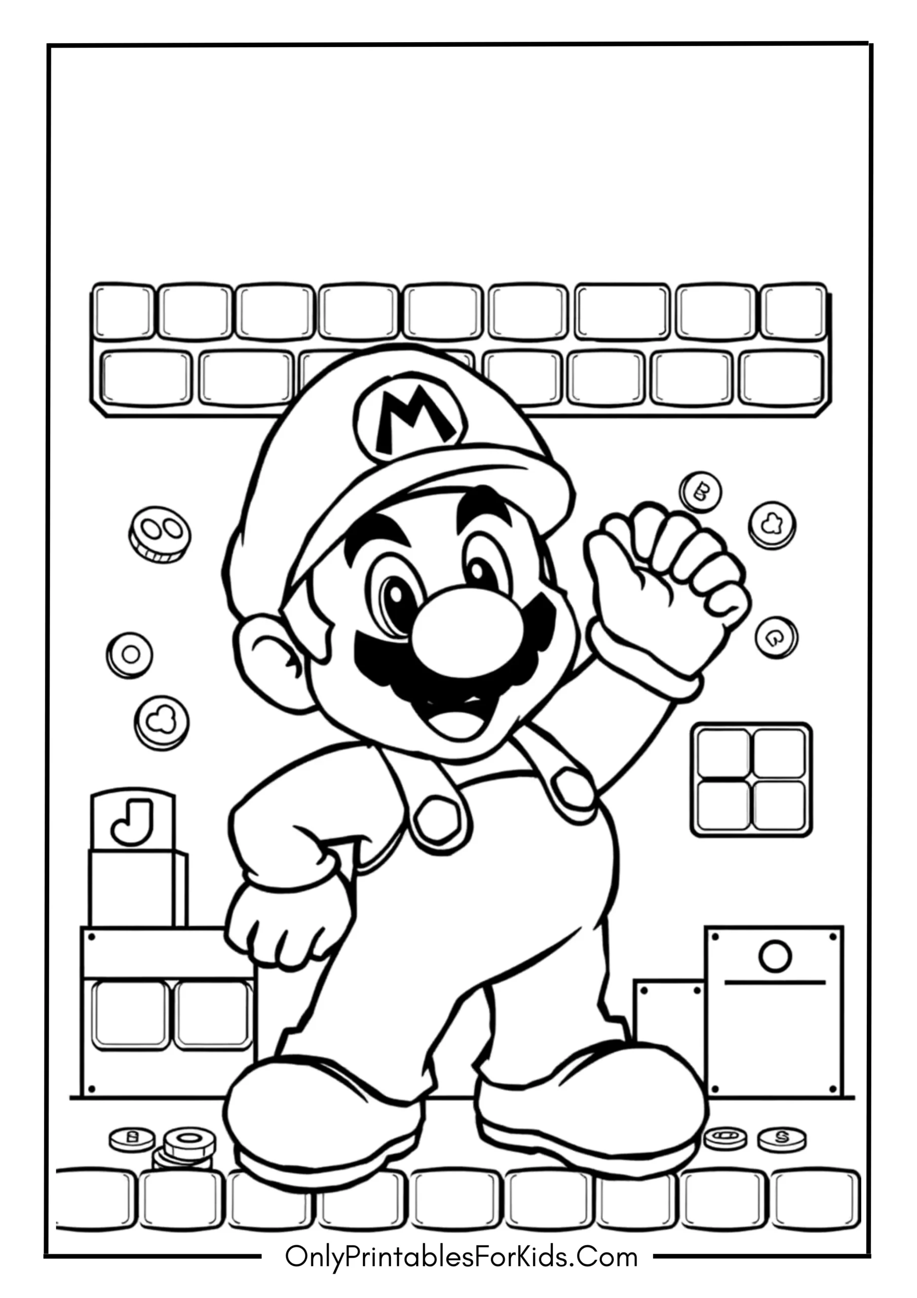 Nintendo Mario Coloring Page