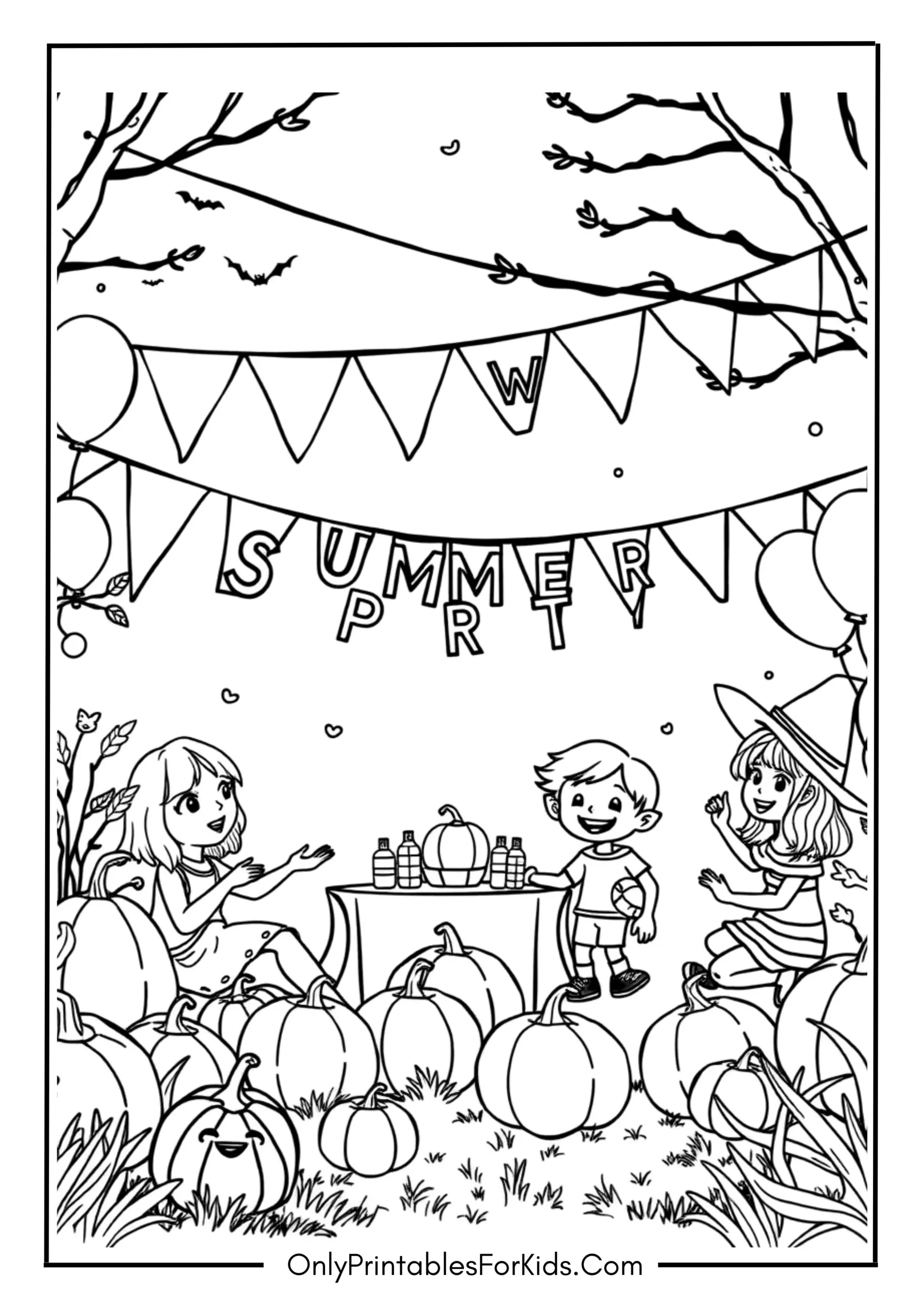 Outdoor Summerween Party Scene