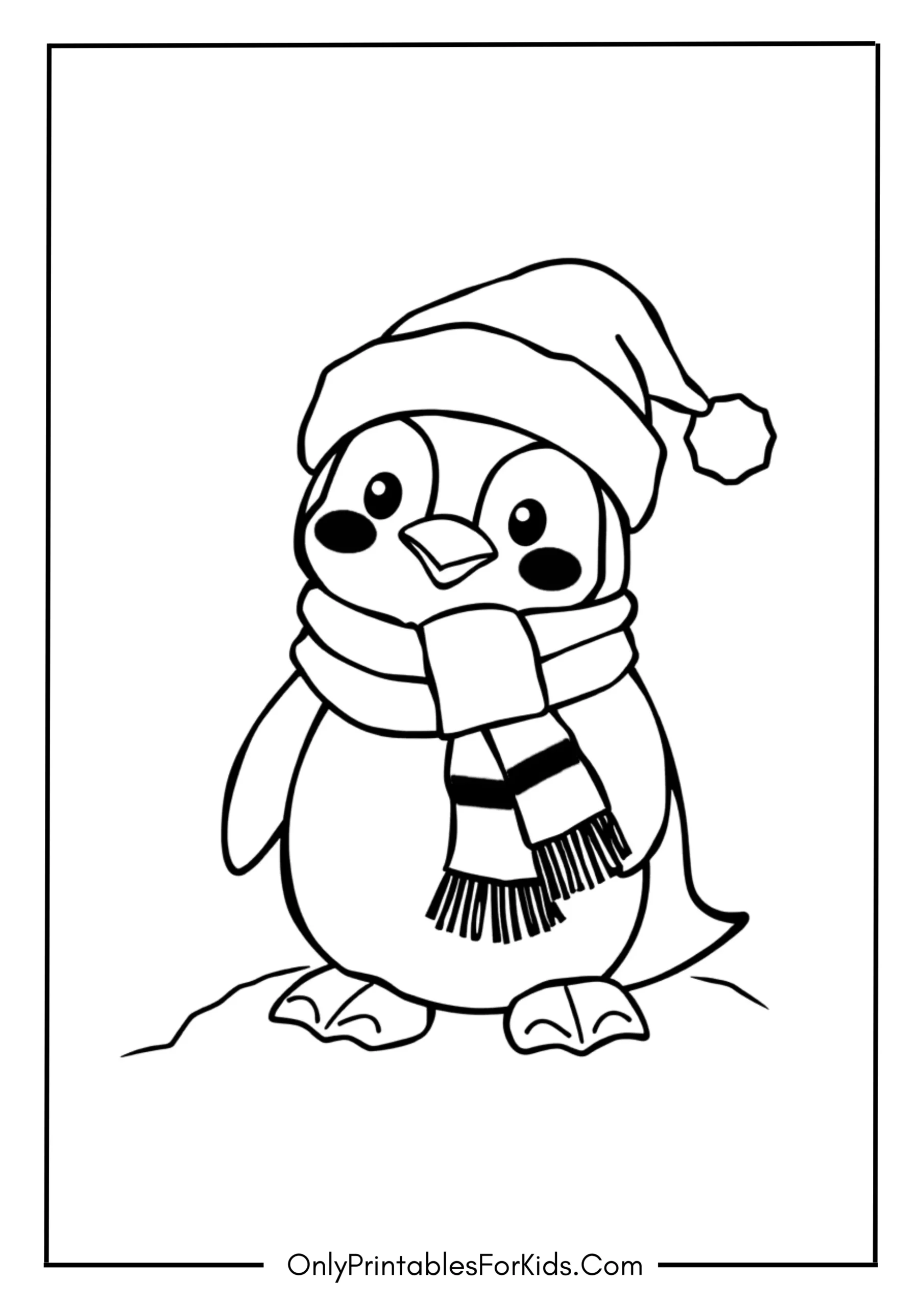 Penguin in a Winter Hat