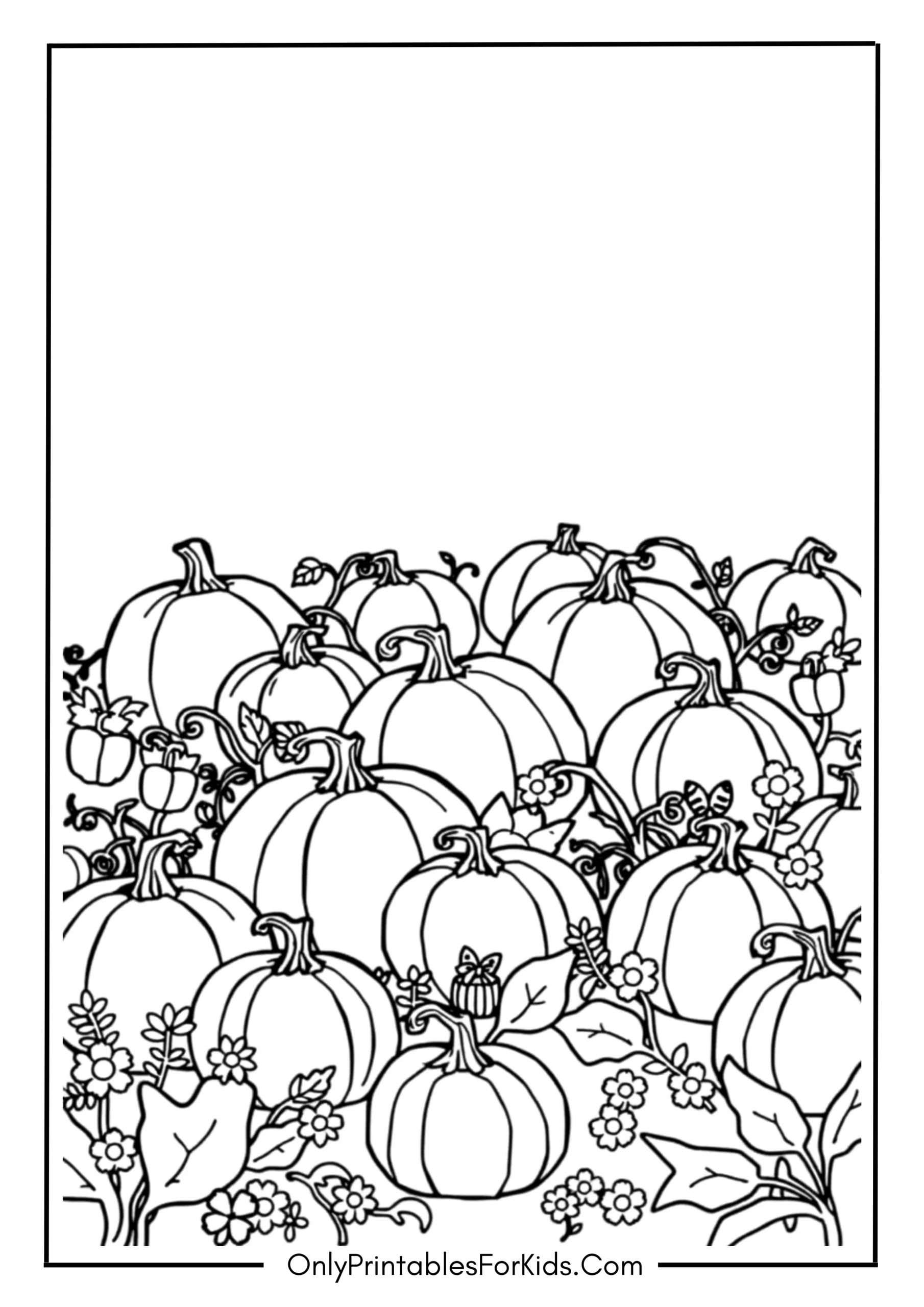 Pumpkin Patch Coloring Page