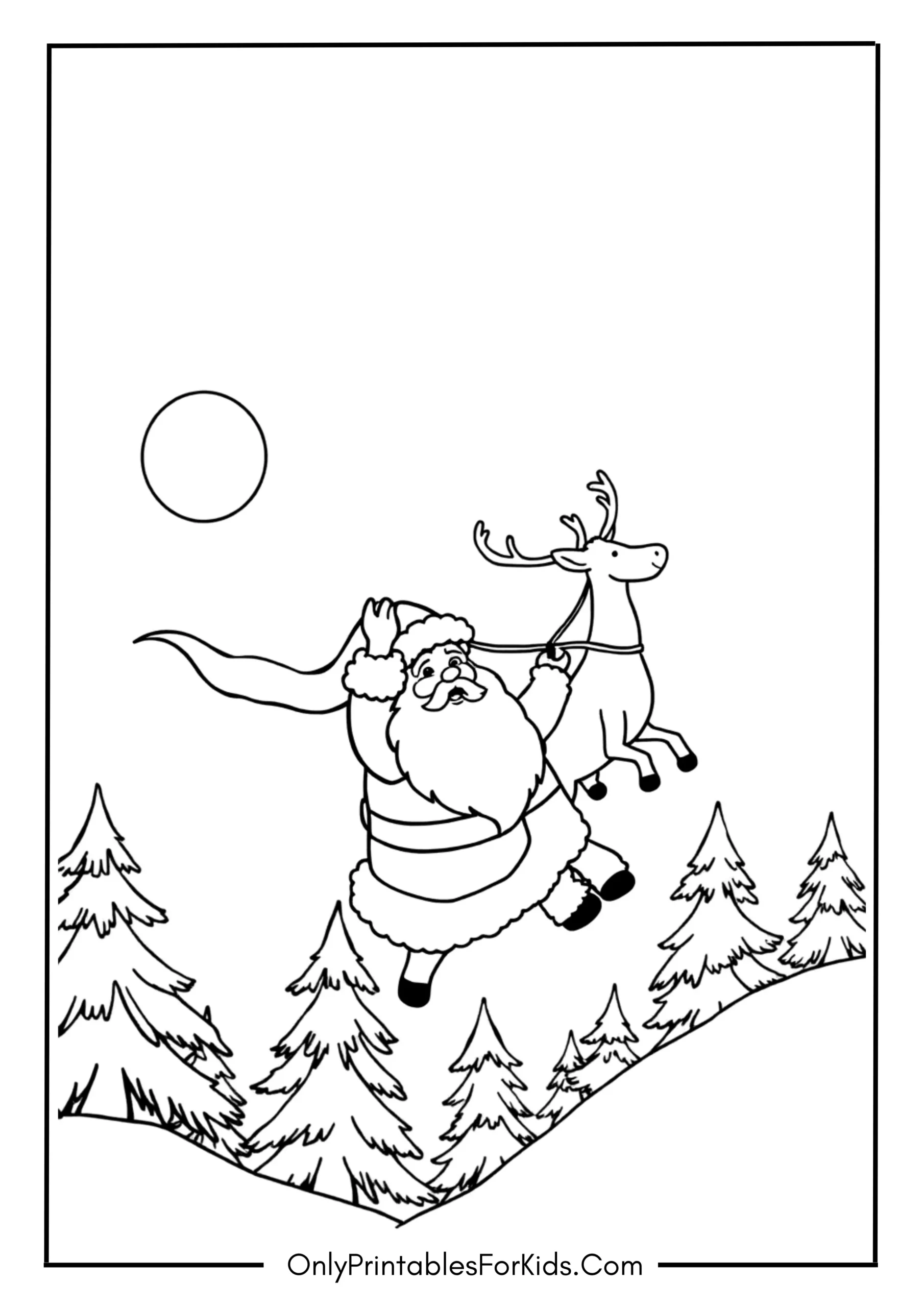 Santa and His Reindeer