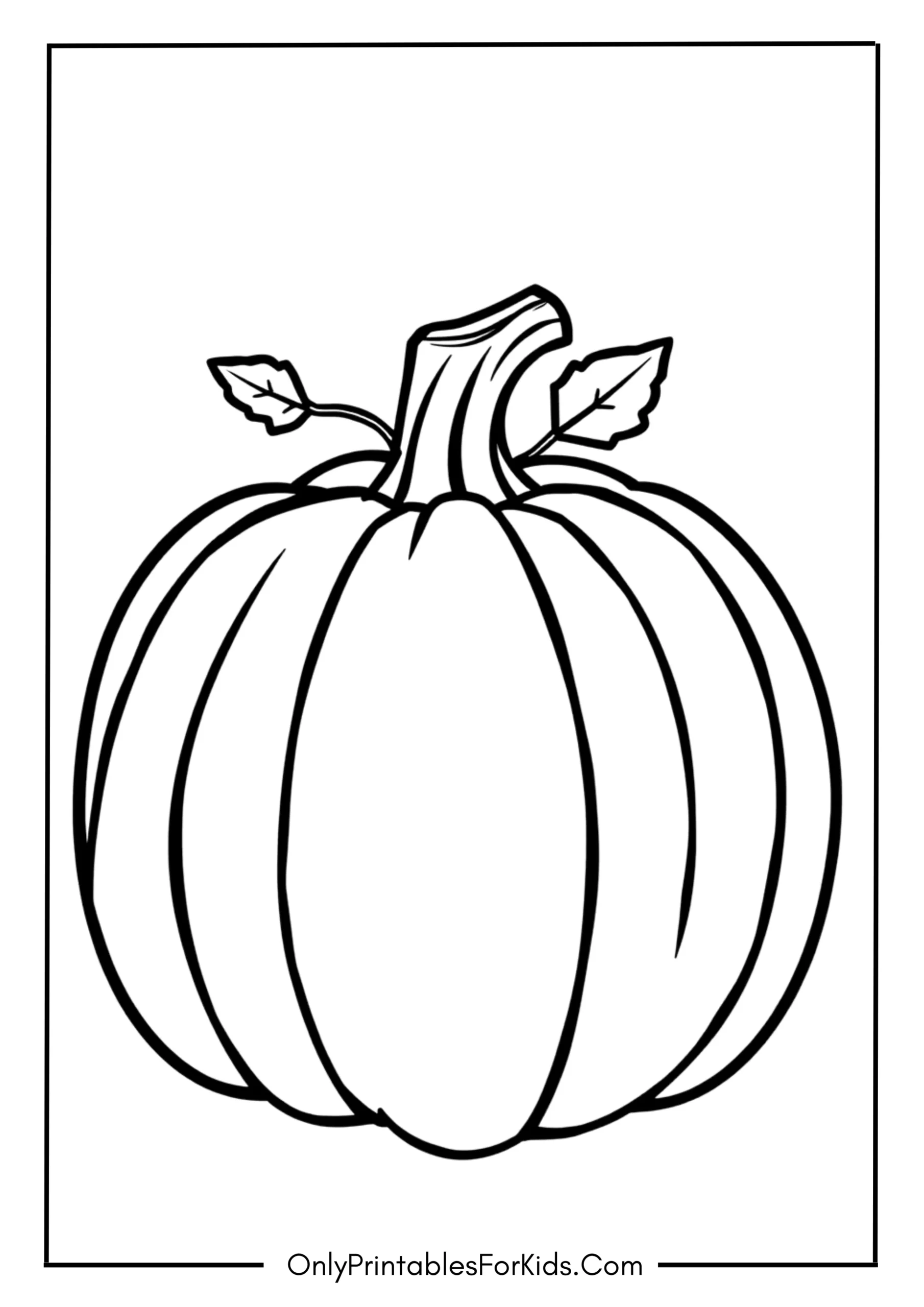 Simple Pumpkin Coloring Sheet