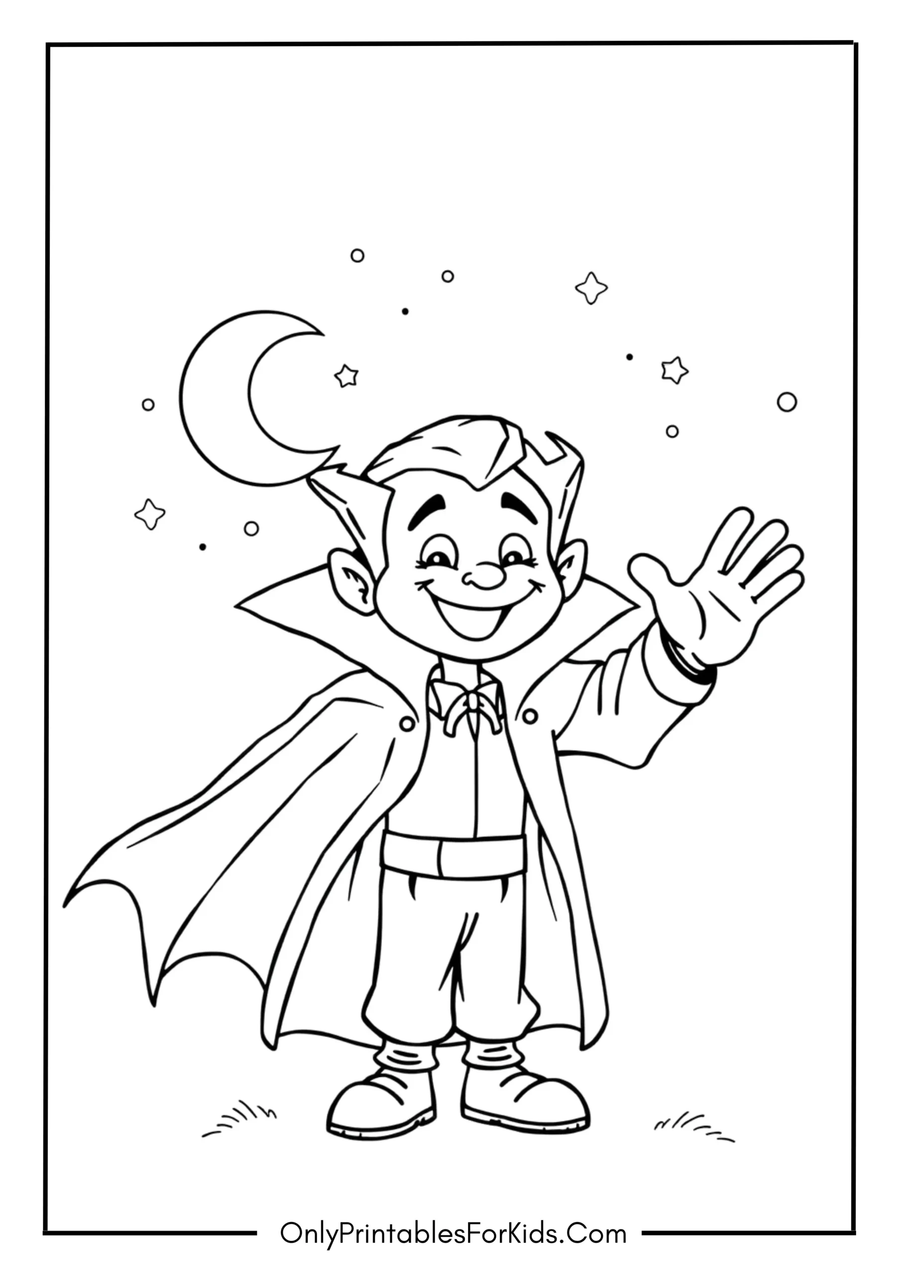 Smiling Vampire with a Cape