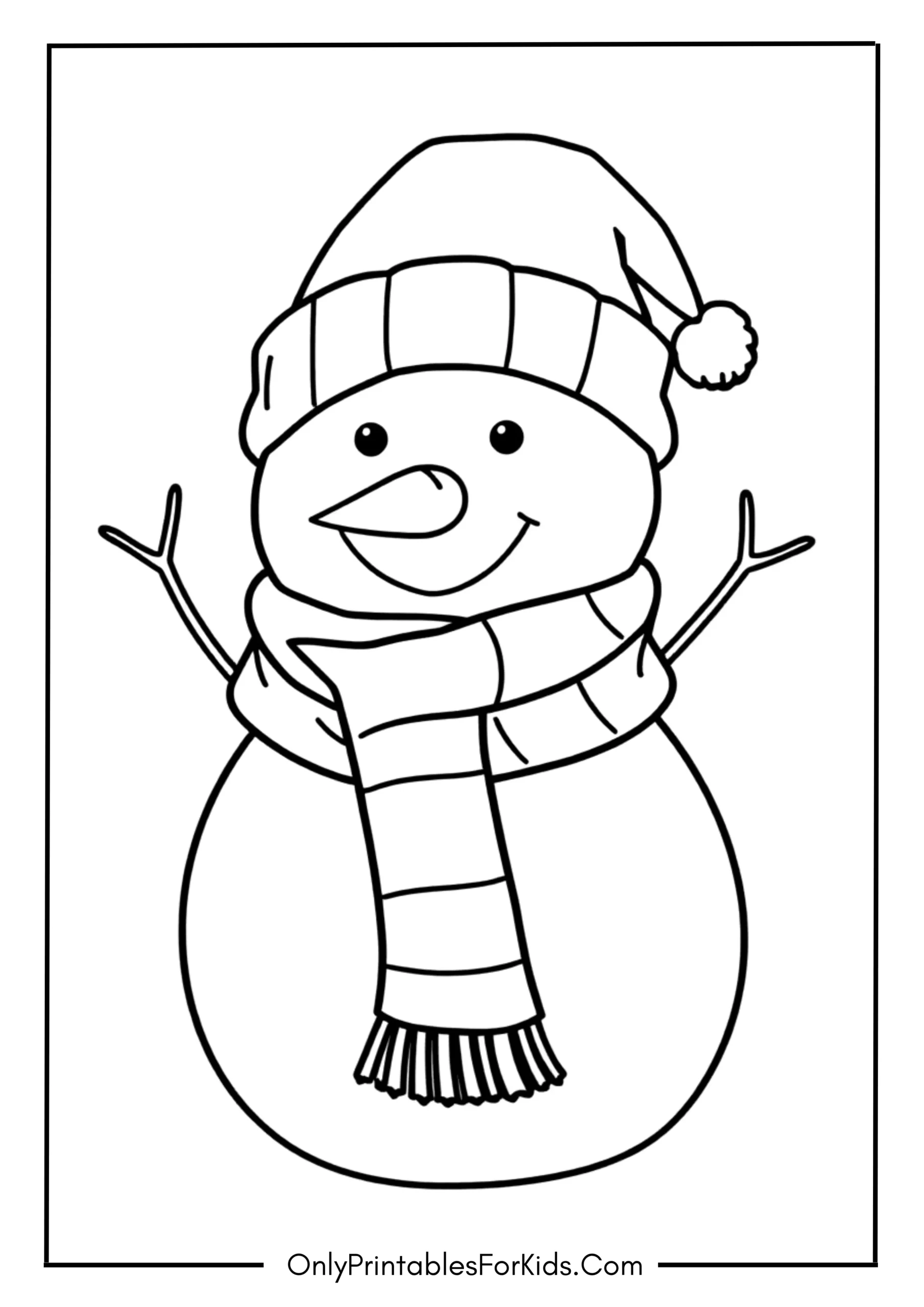 Snowman with Cozy Scarf