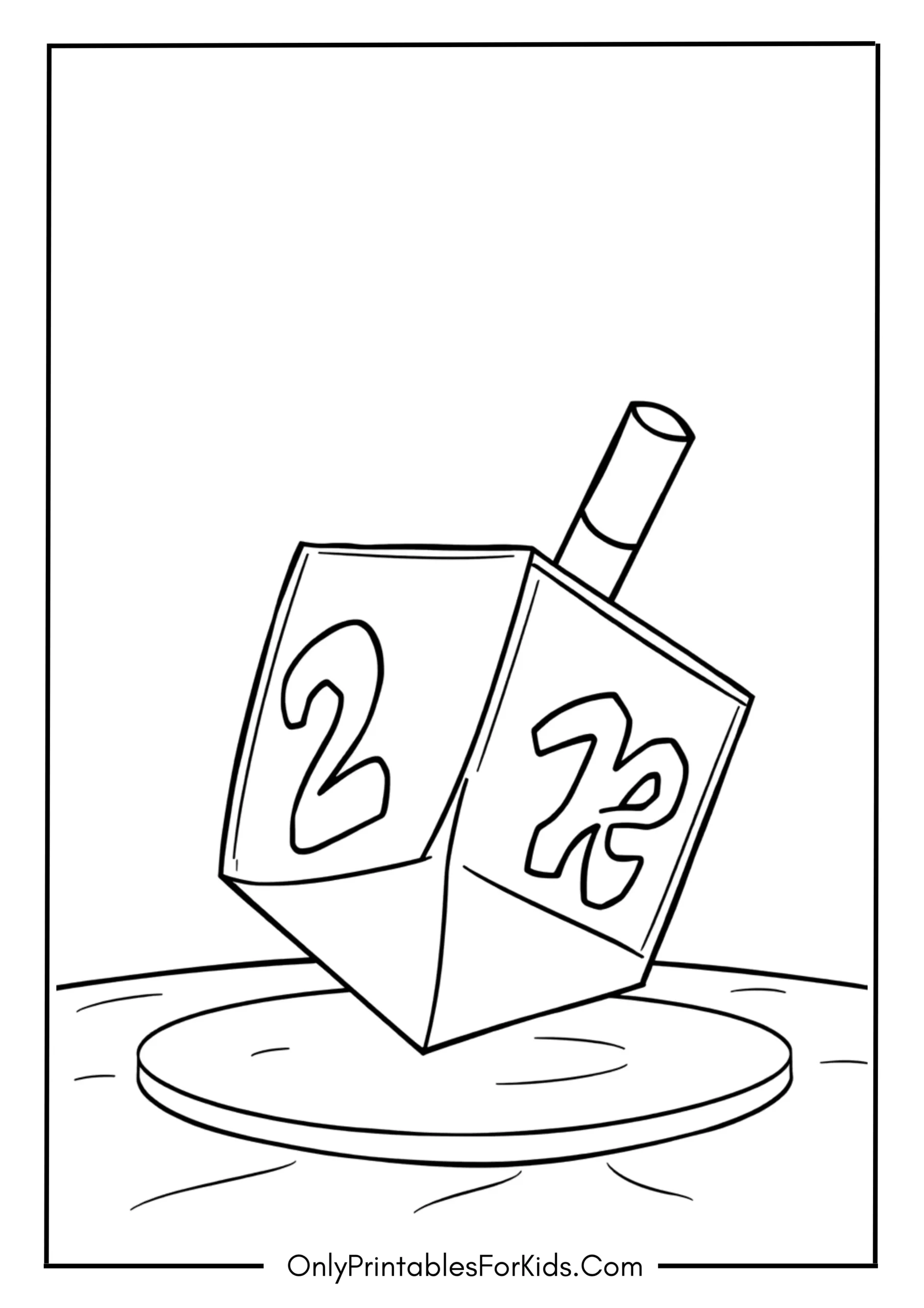 Spinning Dreidel Close-Up