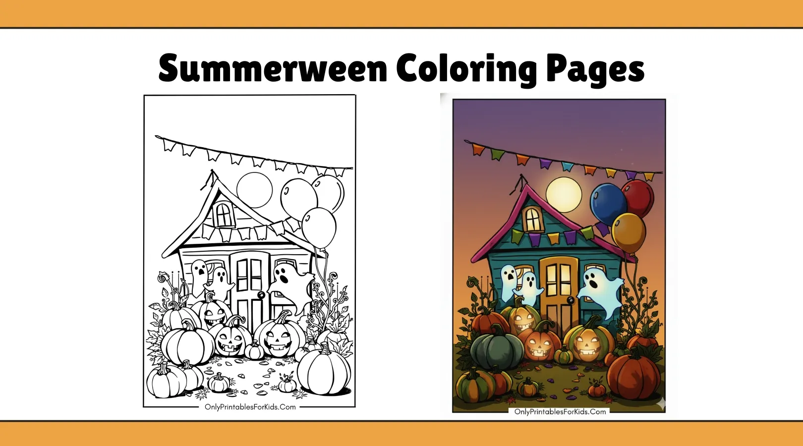 Cute Summerween Coloring Sheets for Fun Creative Play