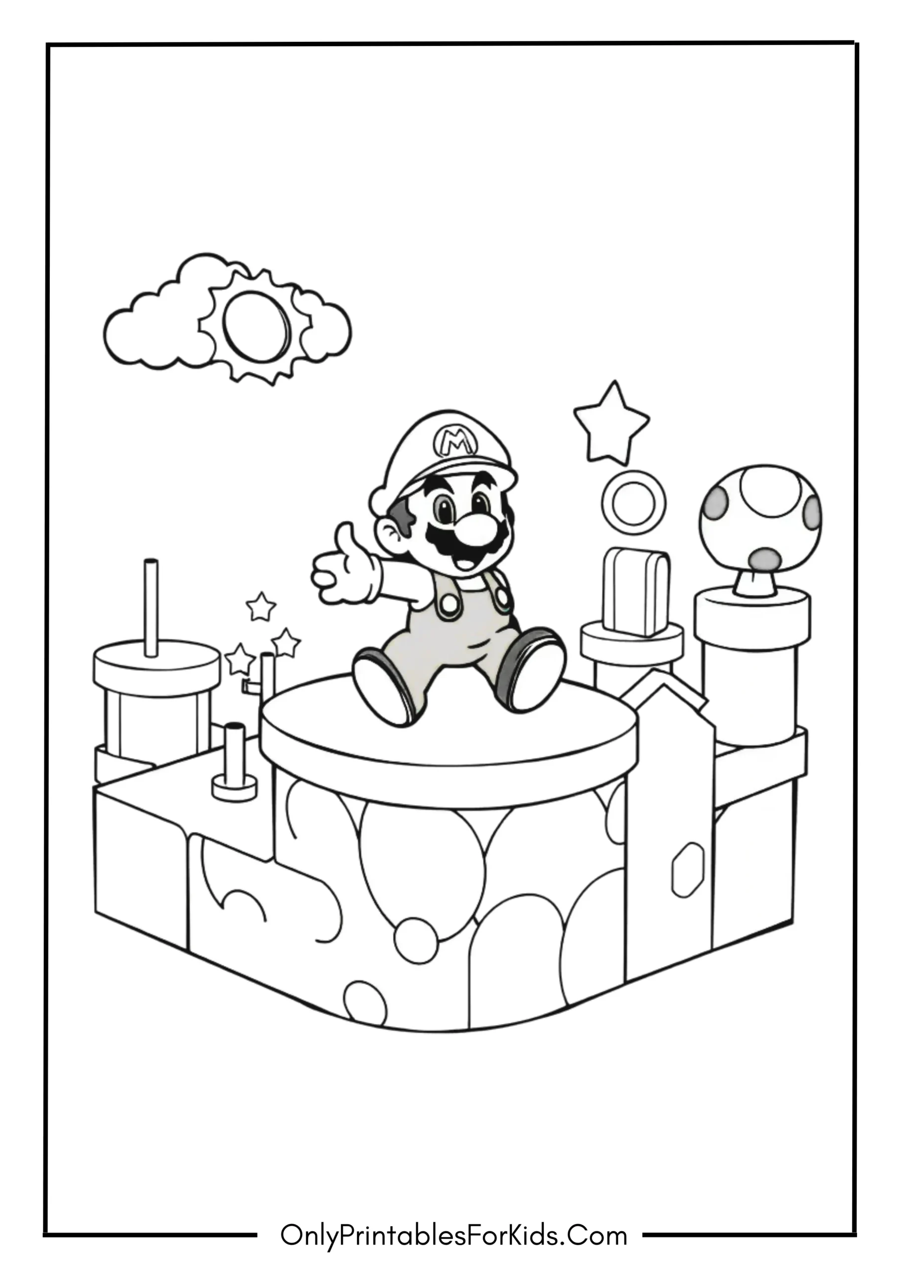 Super Mario 3D World Coloring Page