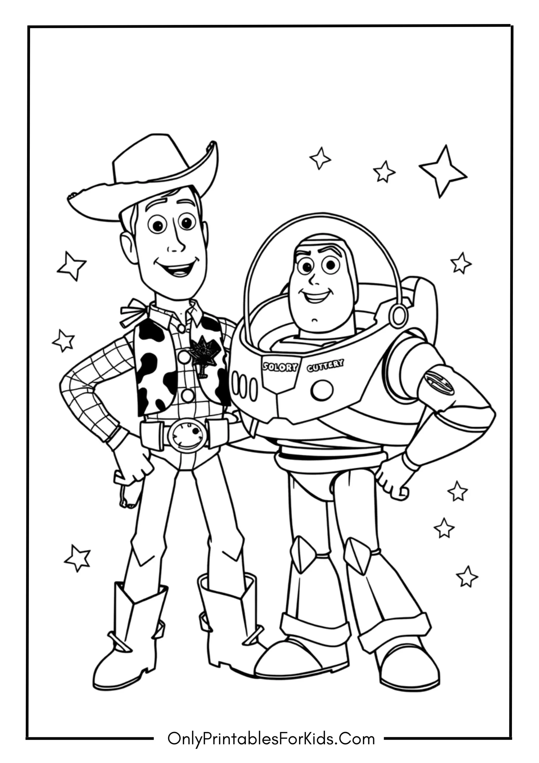 Toy Story Coloring Pages Buzz and Woody