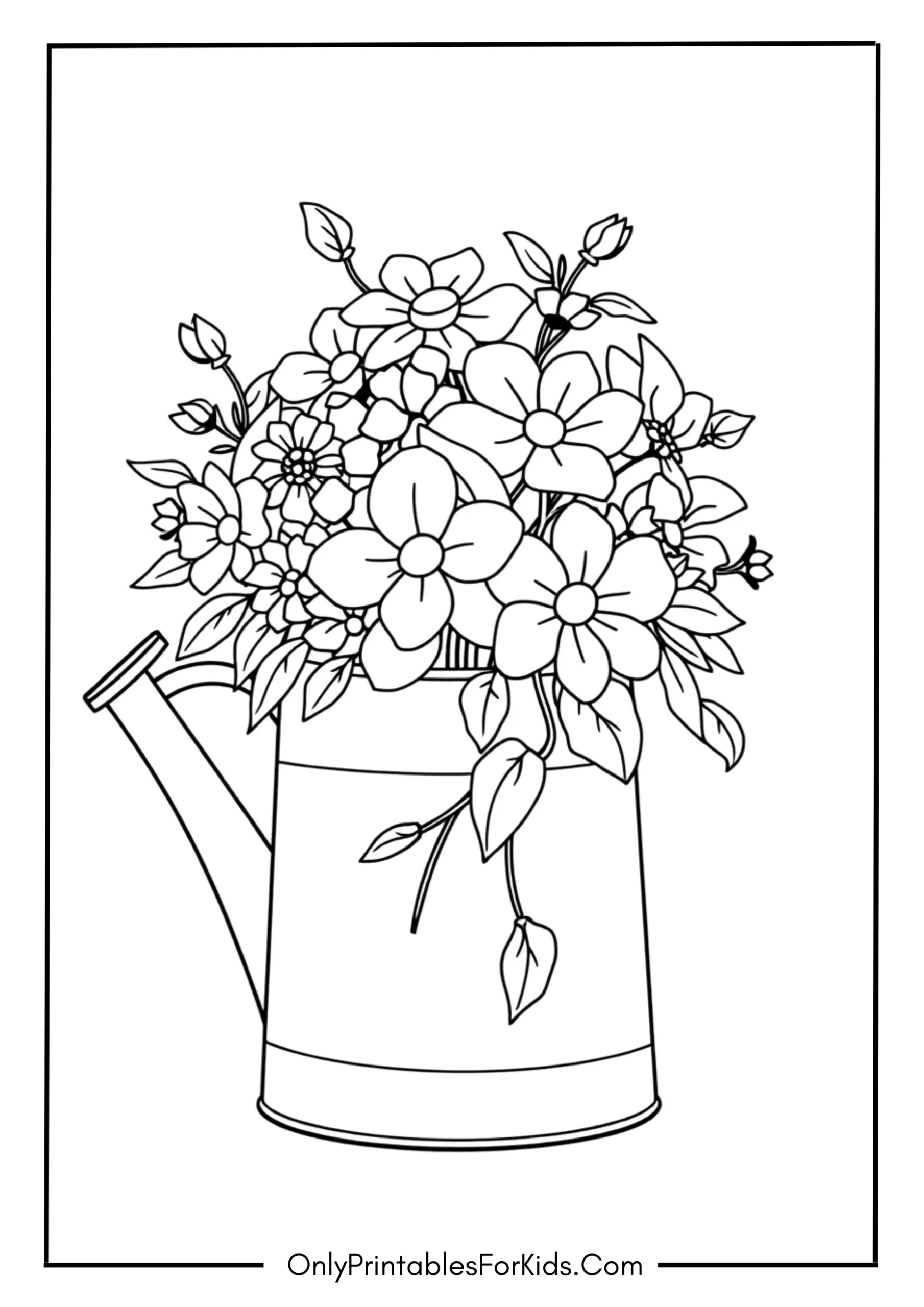 Watering Can with Flowers