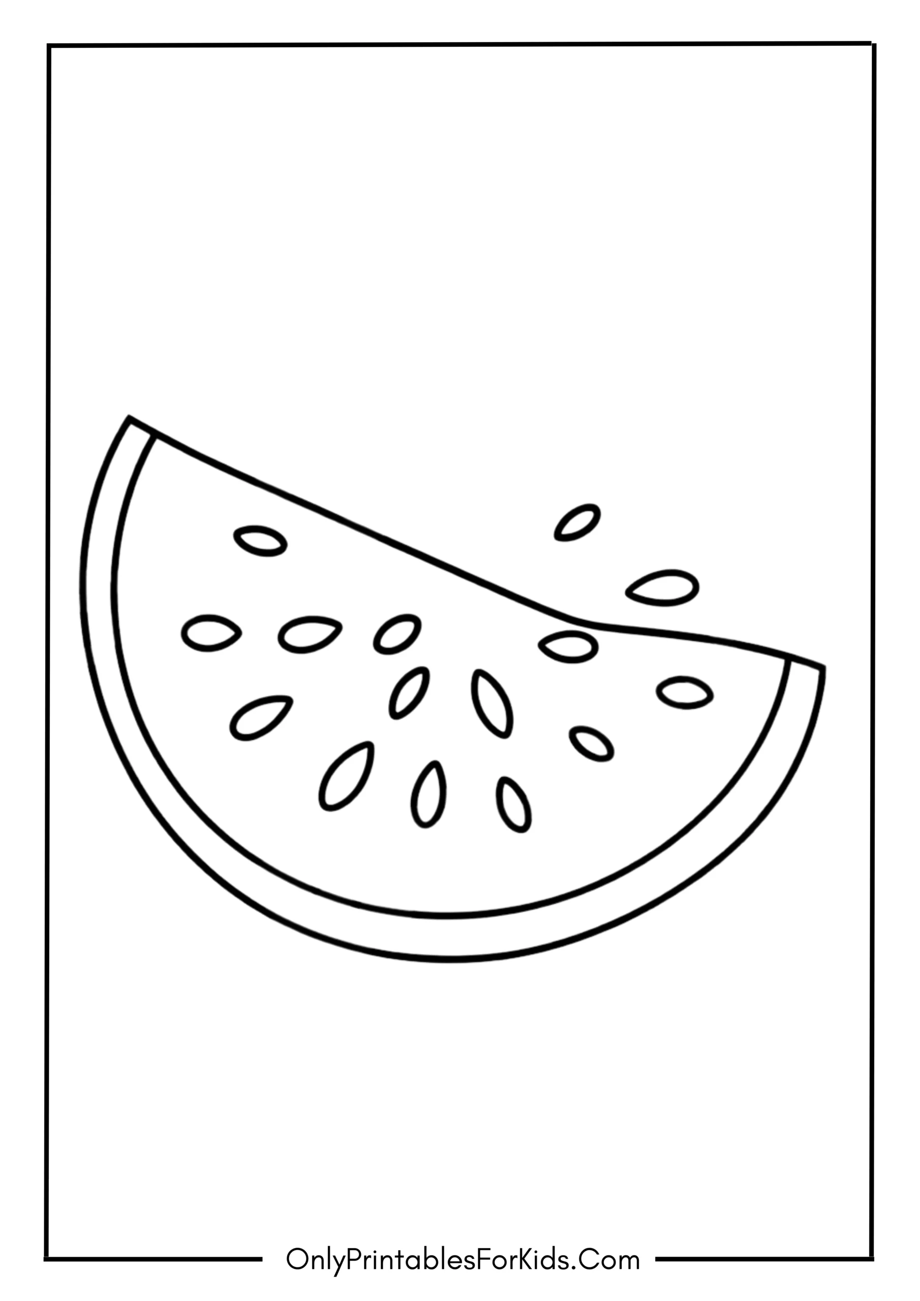 Watermelon Coloring Page