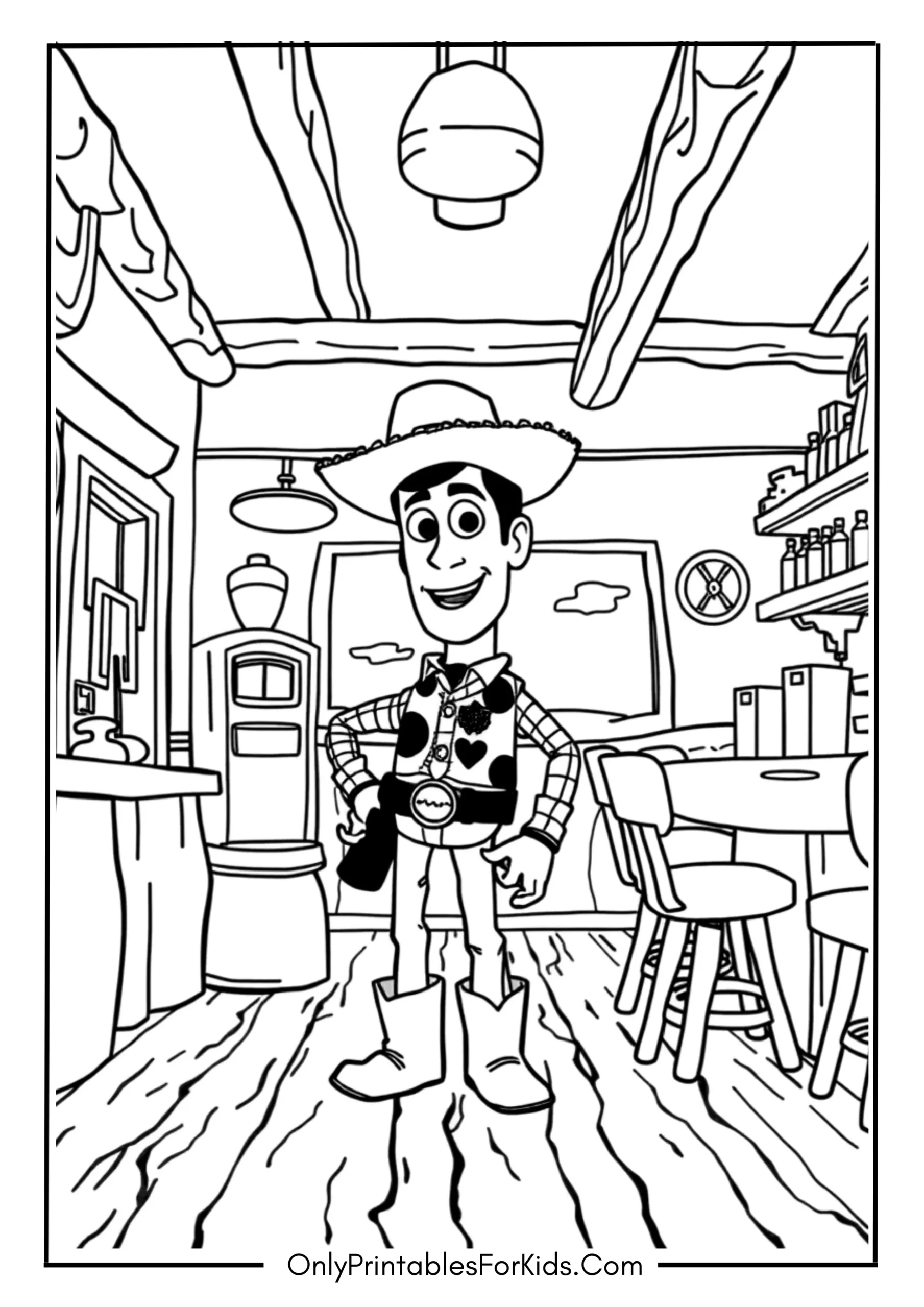 Woody in the Wild West Saloon