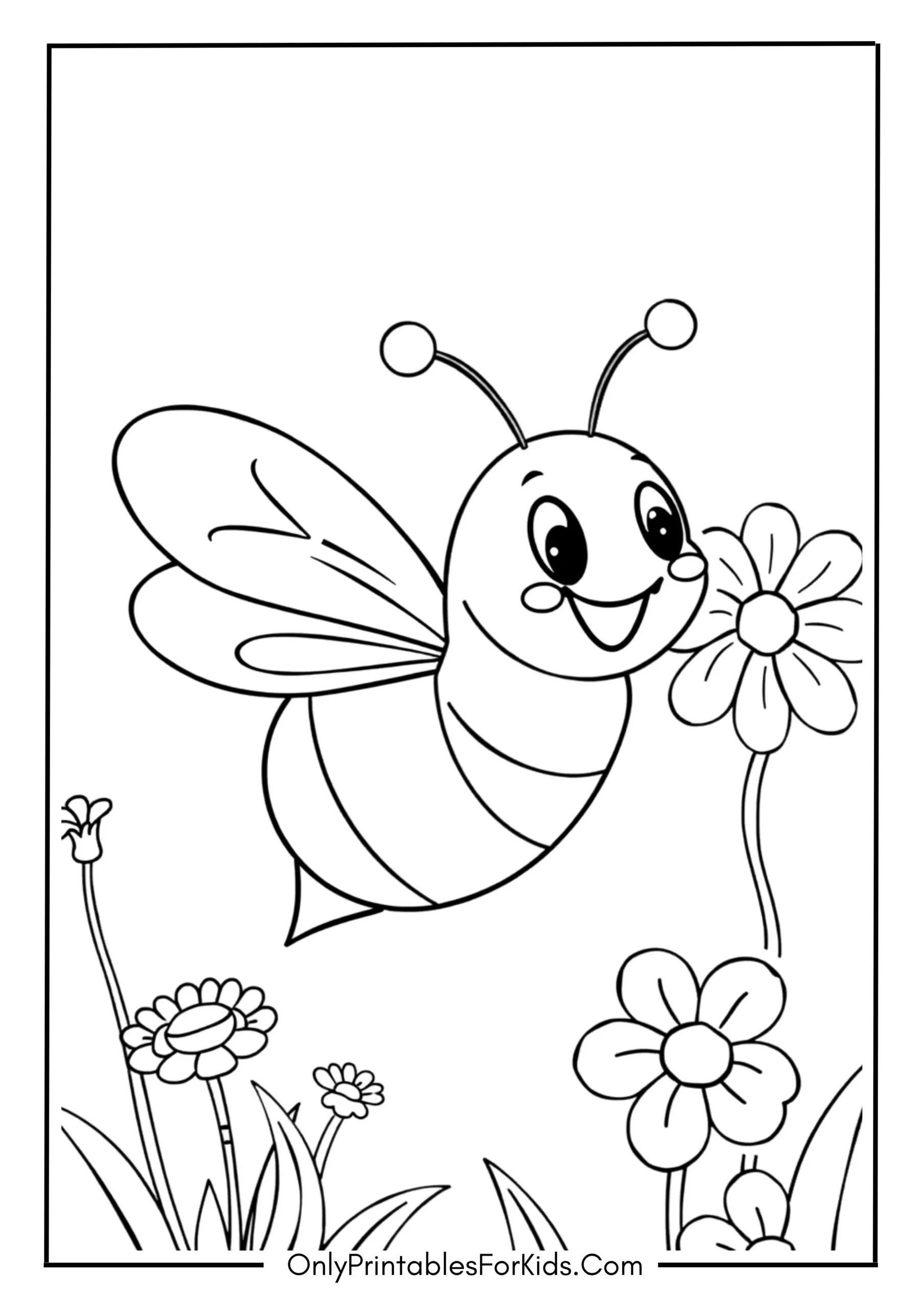 Bee Coloring Page