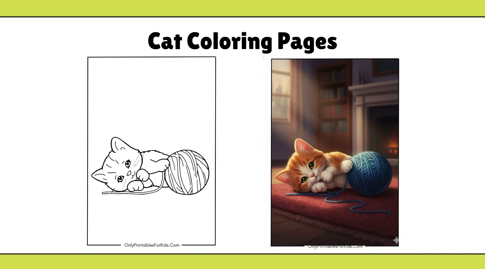 Cute Cat Coloring Pages to Print for Free