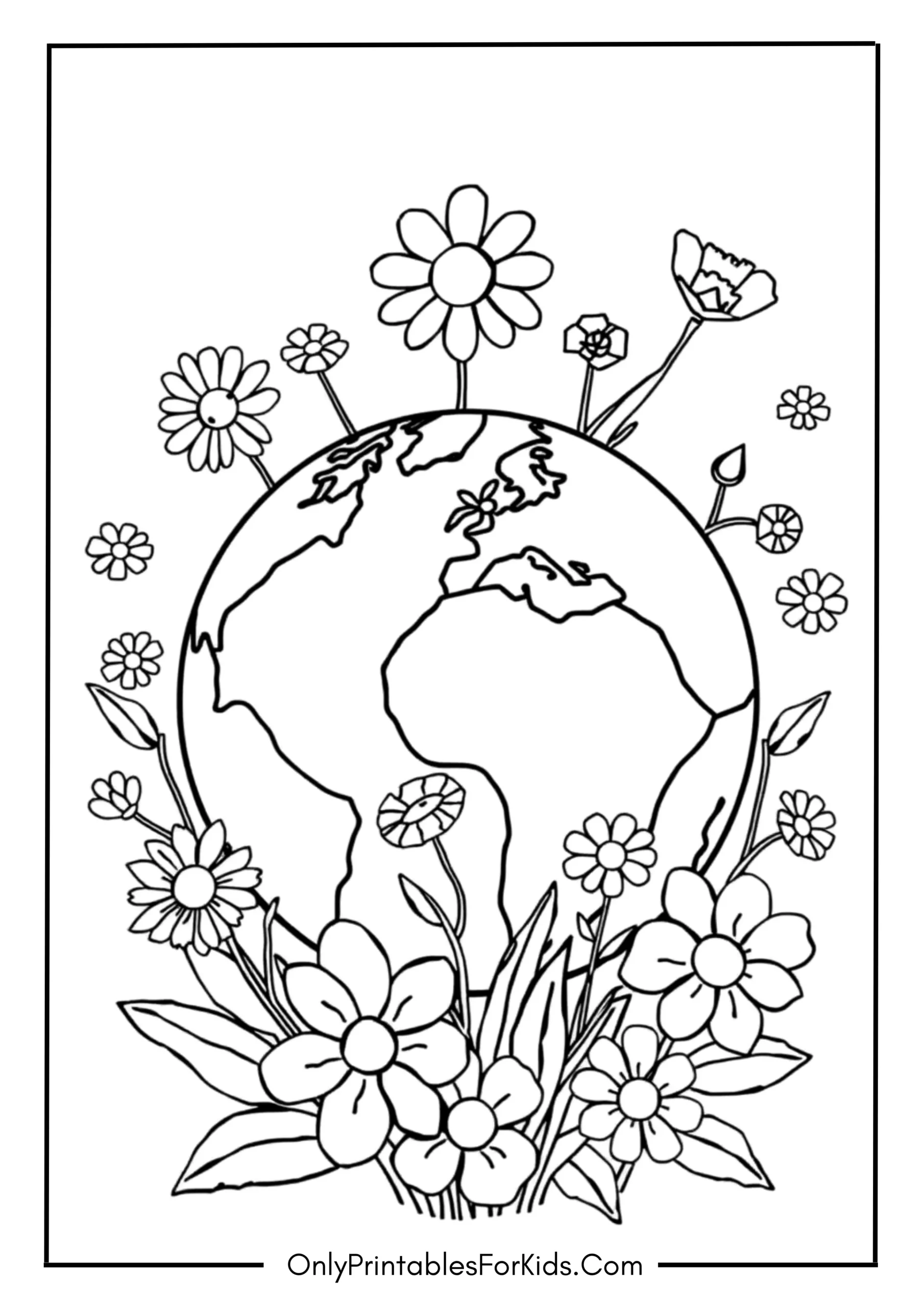 Earth With Flowers