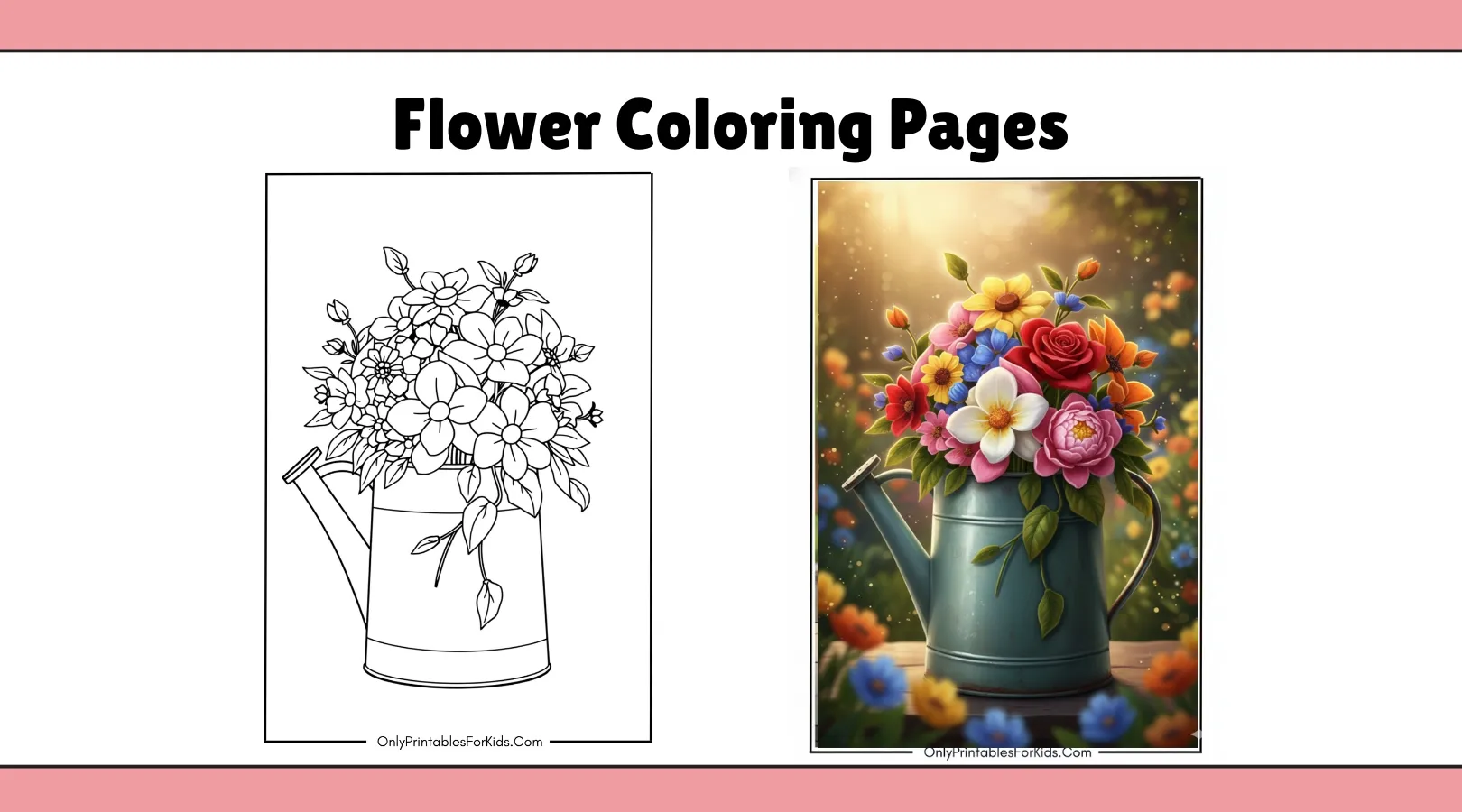 Flower Coloring Pages for Kids and Adults to Enjoy