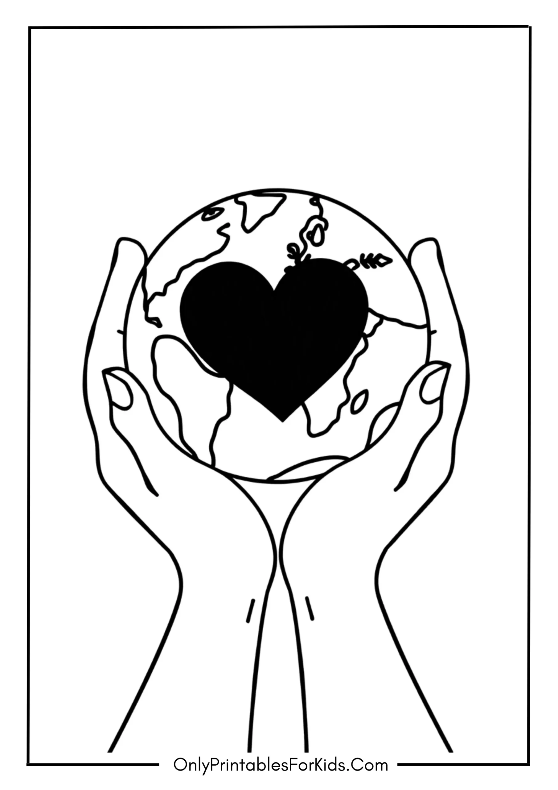 Hands Holding a Heart Earth