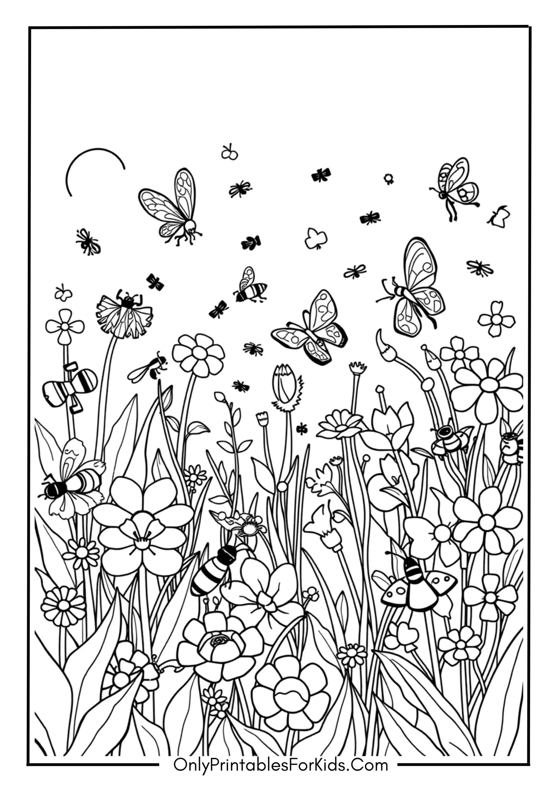 Insect Garden Scene